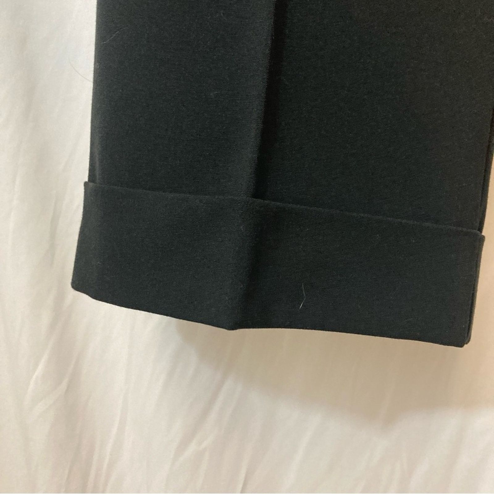 Other Counterparts Black Wide Leg Cropped Capri Dress Slacks Pants Size 32" / US 10 / IT 46 - 2 Thumbnail