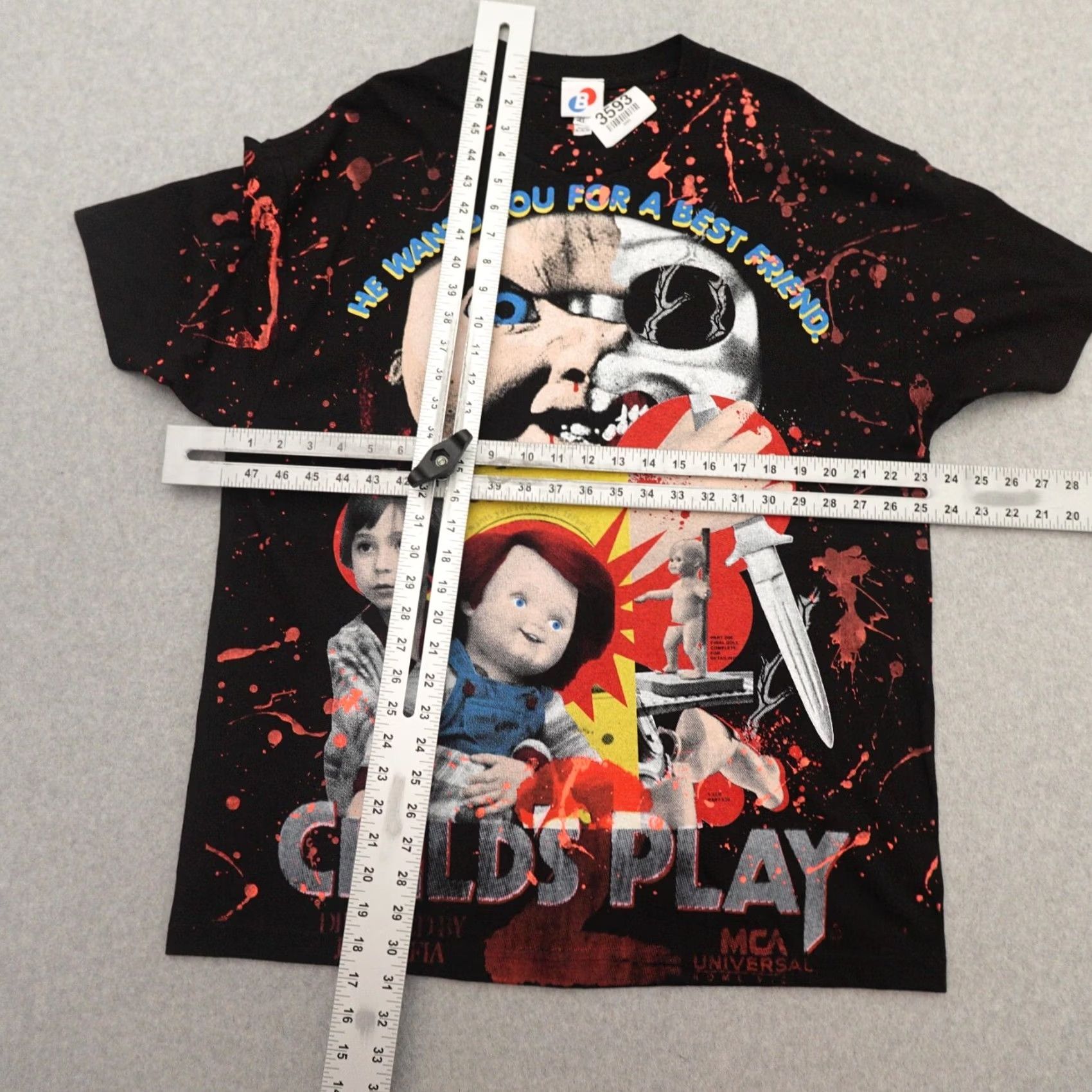 CO BACKSTOCK CO Child's Play 2 T-Shirt Adult XL Chucky ALL OVER PRINT Horror Size US XL / EU 56 / 4 - 4 Thumbnail