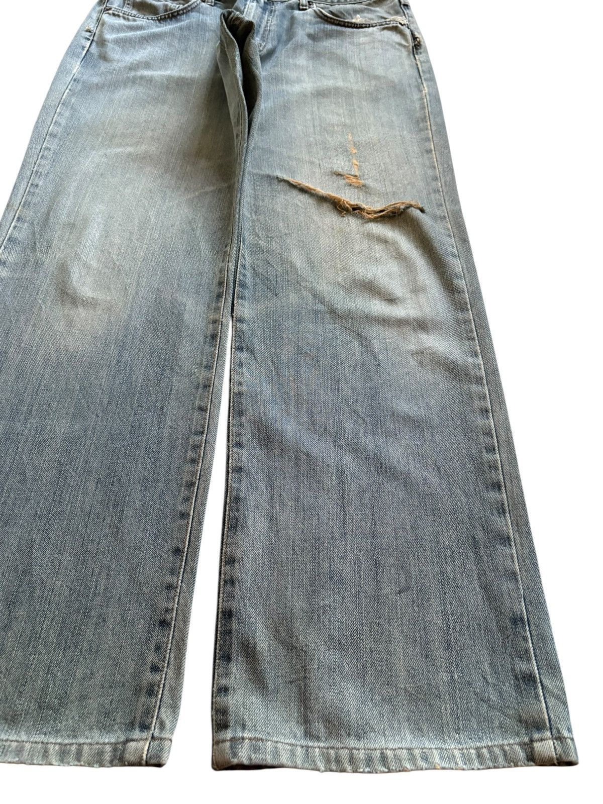 Edwin Vintage Japanese Edwin Rusty Mud Wash Ripped Baggy Jeans Size US 36 / EU 52 - 7 Thumbnail