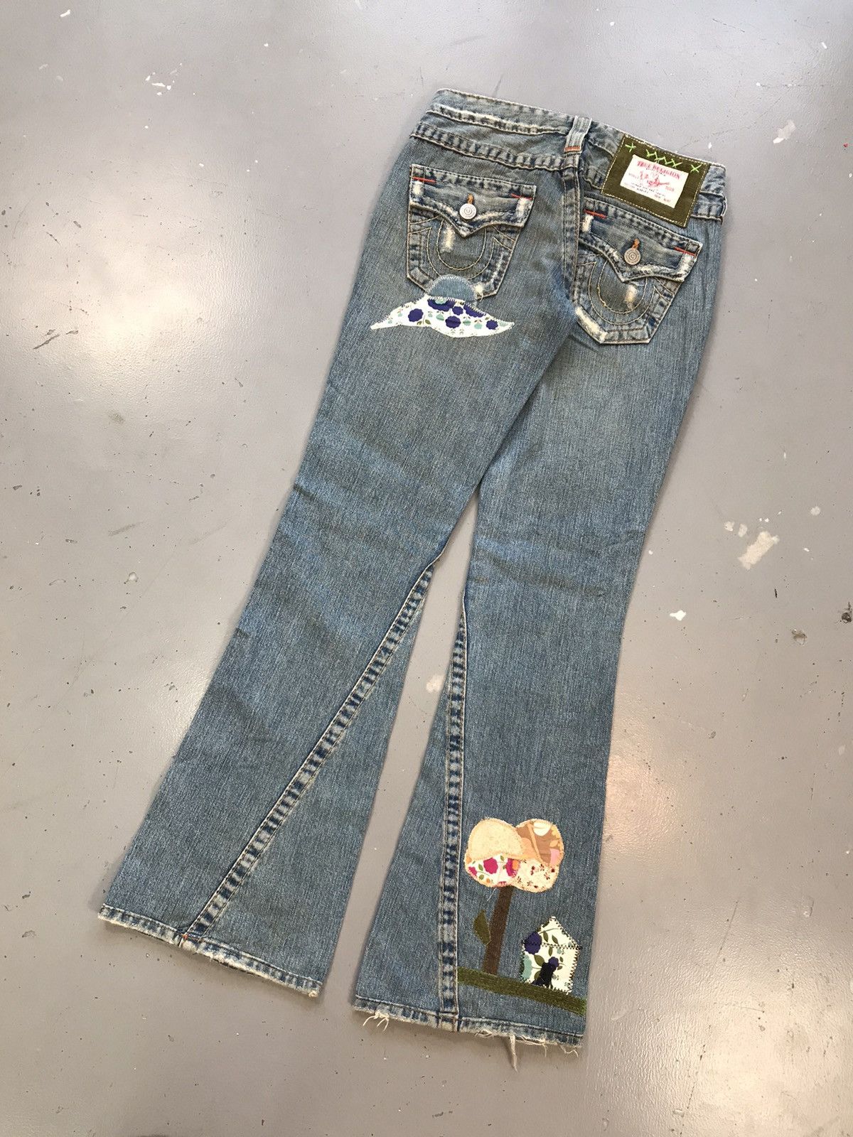 True Religion × Vintage Vintage true religion 🍄‍🟫 patch work bootcut denim Size 28" / US 6 / IT 42 - 8 Thumbnail
