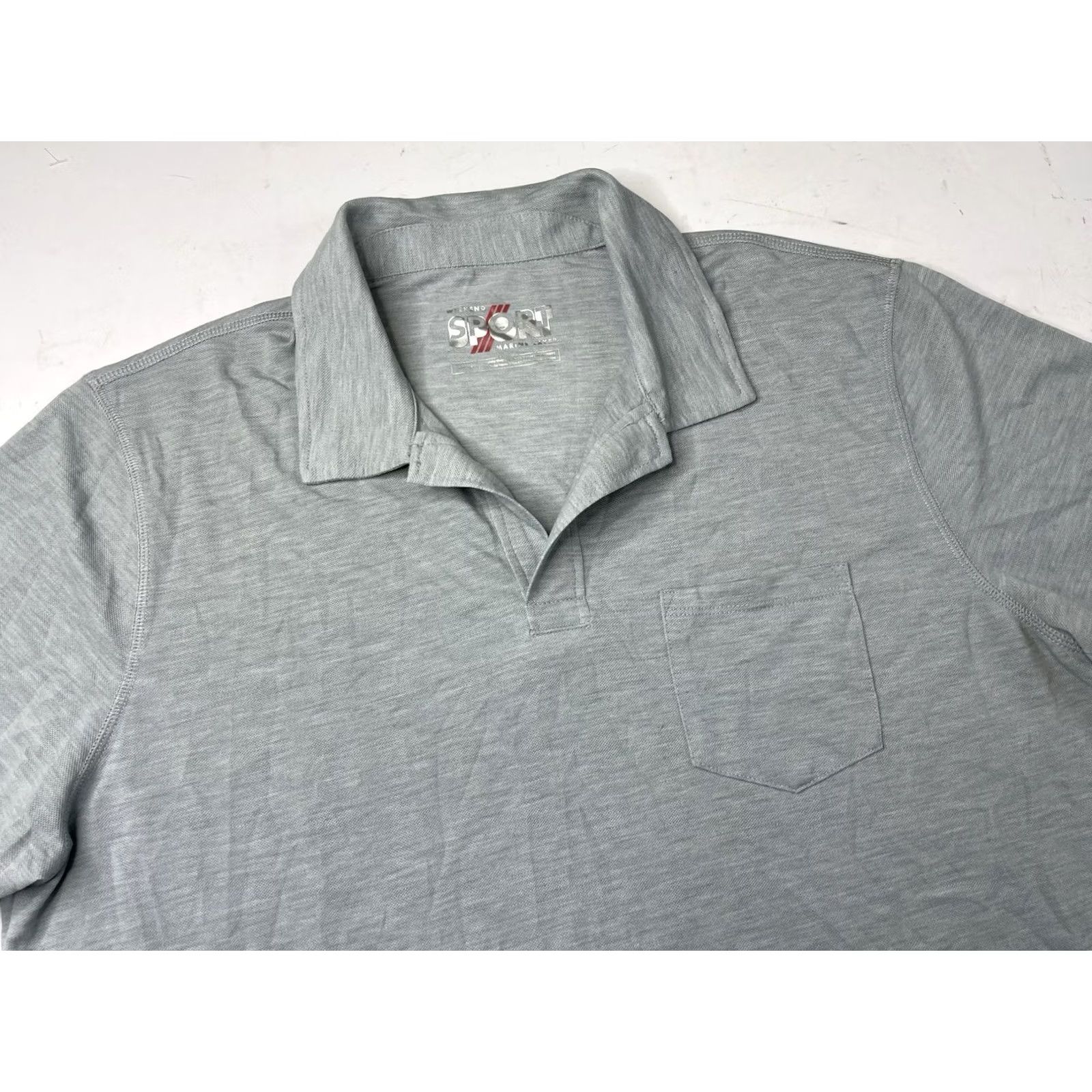 Marine Layer Marine Layer Polo Shirt Men M/L Knit Short Sleeve Gray/Blue Sports Breathable Stretch Golf Casual Activewear Shirt Size US M / EU 48-50 / 2 - 2 Thumbnail