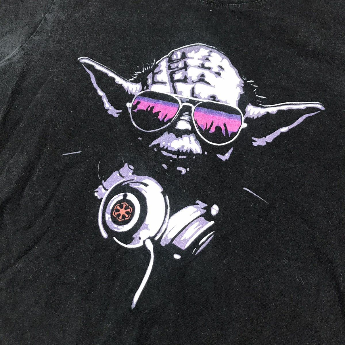 Vintage Vintage 90s Yoda DJ Graphic Tee Star Wars Skate Grunge L Size US L / EU 52-54 / 3 - 4 Thumbnail
