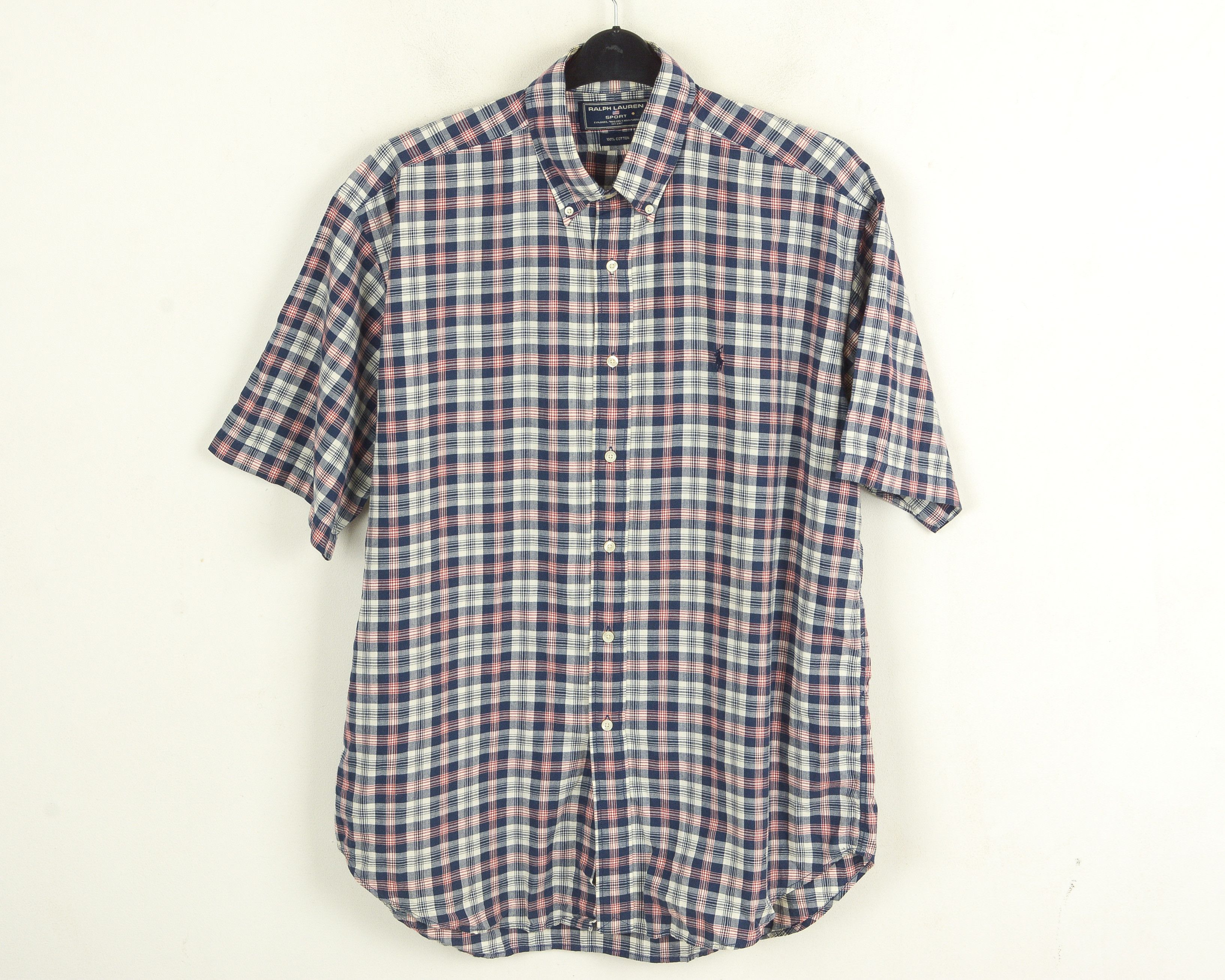Polo Ralph Lauren Short Sleeved Shirt Retro Check Tartan Button Top Size US L / EU 52-54 / 3 - 1 Thumbnail