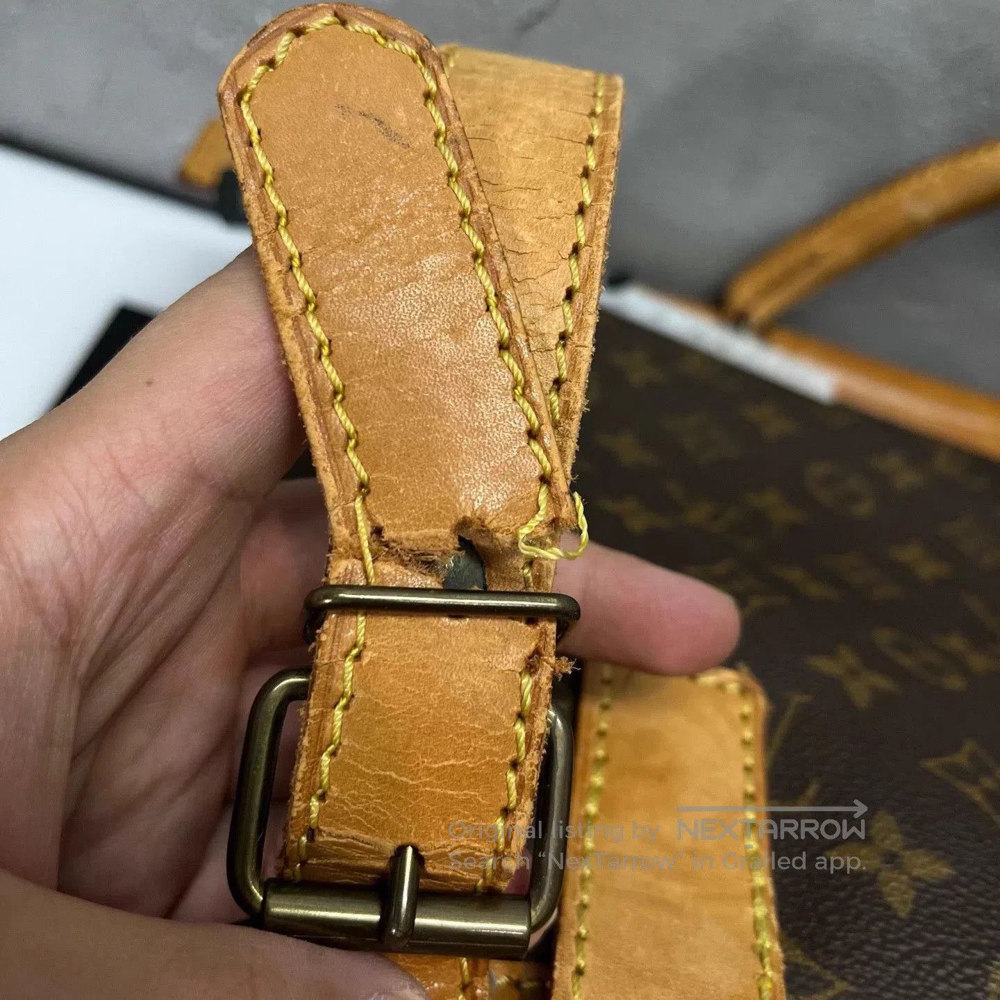 Louis Vuitton Brown Patterned Leather Briefcase Bag. Size ONE SIZE - 8 Thumbnail