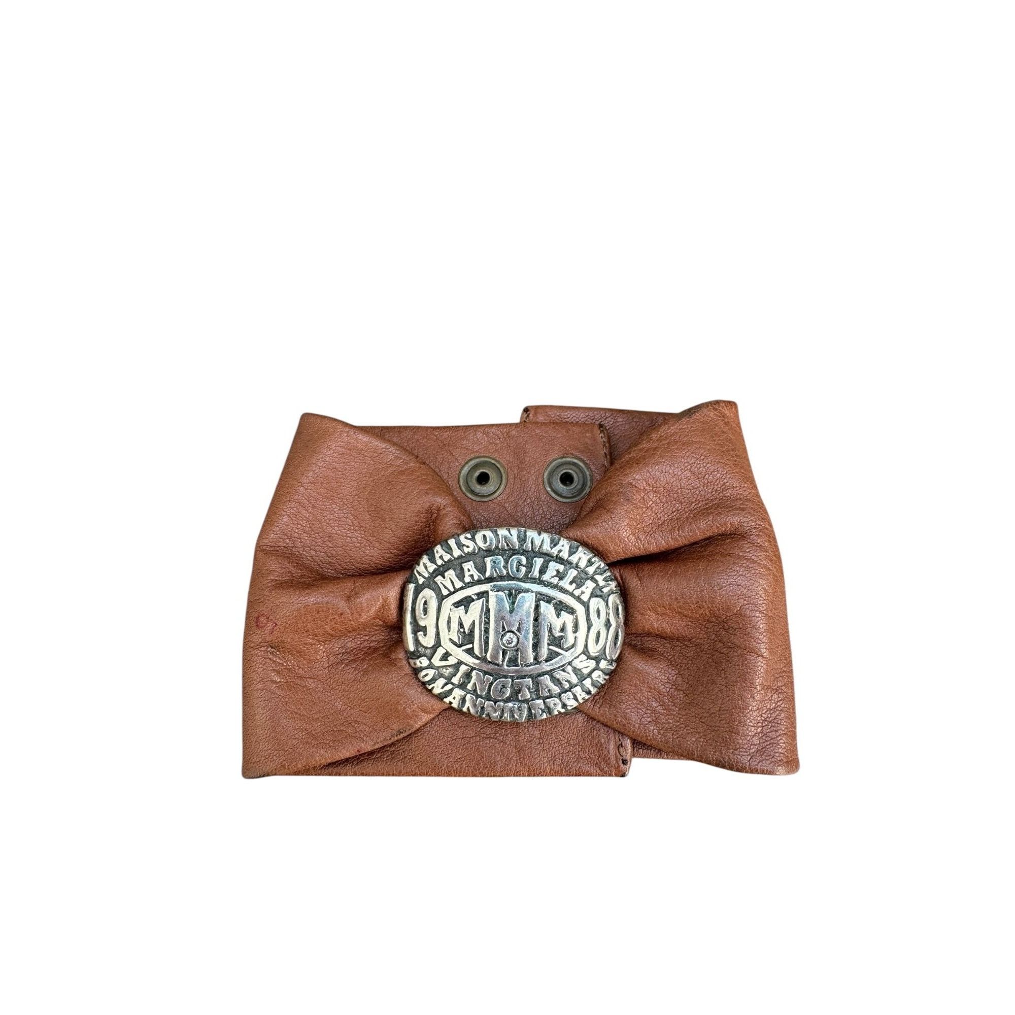 Maison Margiela Maison Margiela 2008 Brown Leather Anniversary Bracelet Size ONE SIZE - 1 Thumbnail