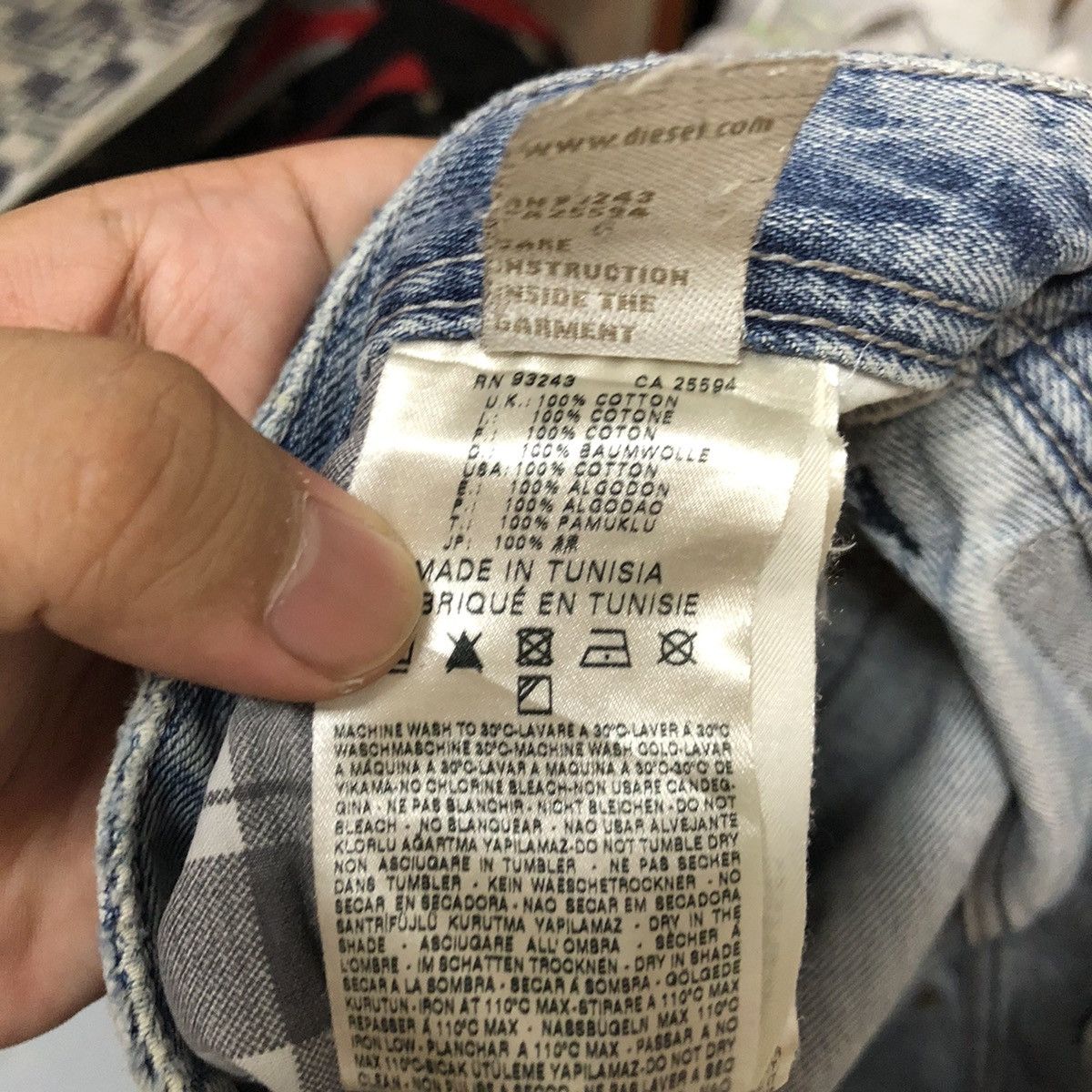 Diesel DL Diesel Industries Blue Distressed Denim Pants #C157 Size US 31 - 22 Thumbnail