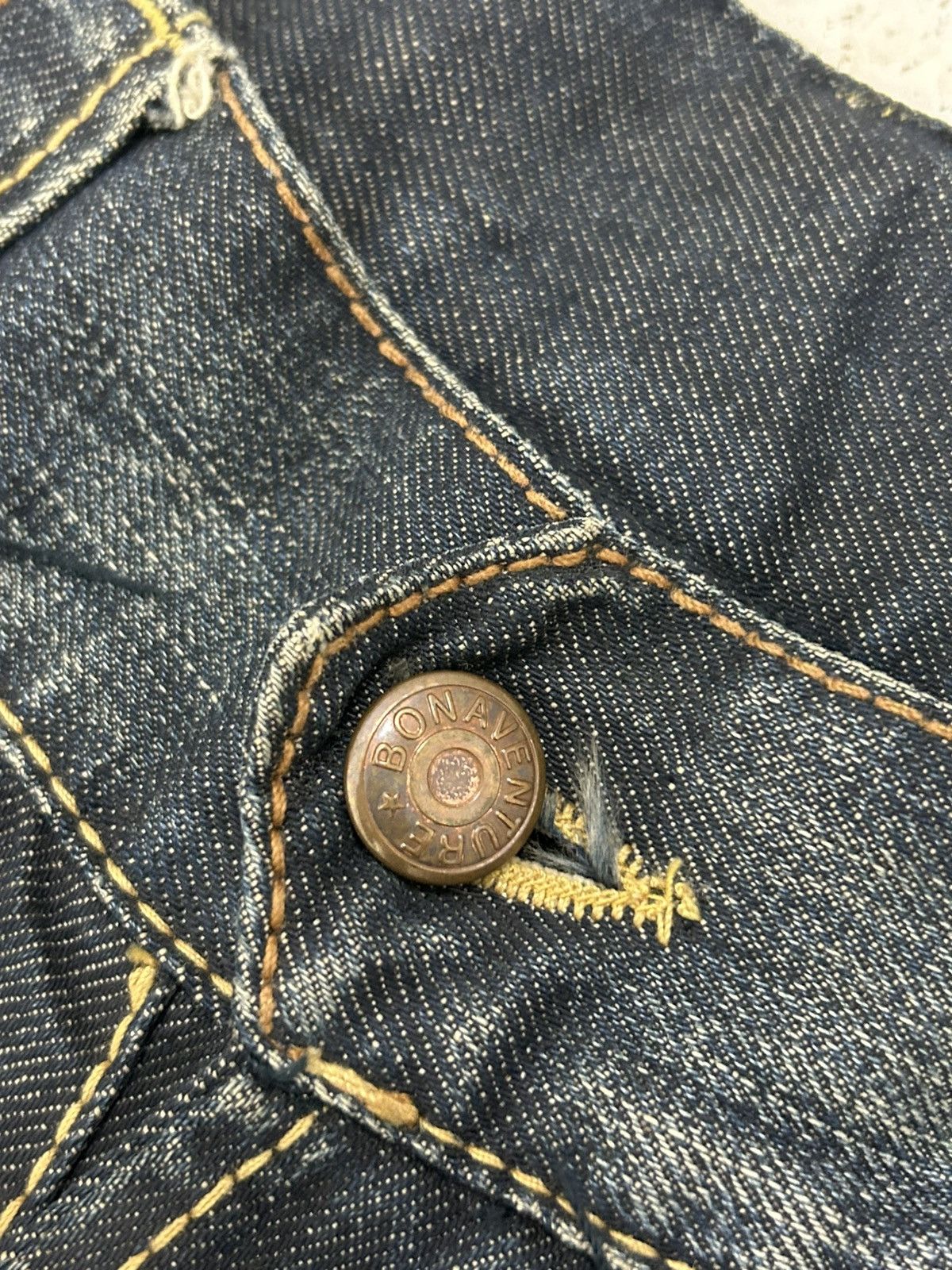 Le Grande Bleu (L.G.B.) Vintage Baggy Jeans Bonaventure Brand Mud Washed Size US 31 - 8 Thumbnail