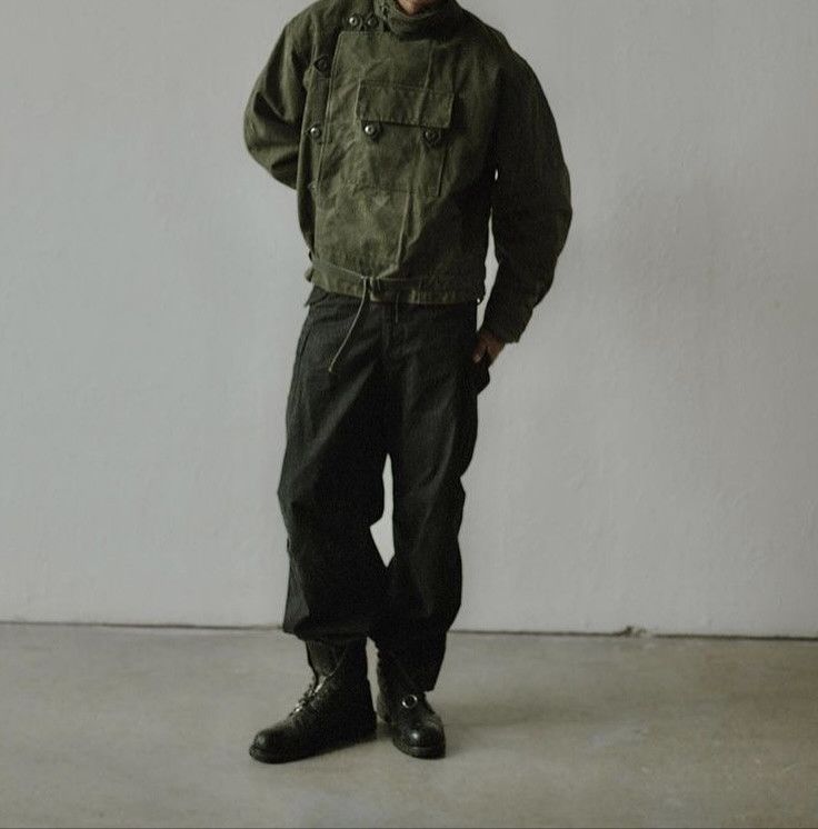 Vintage Vtg Artisan Craftsmanship Utility Tactical Military Jacket Size US L / EU 52-54 / 3 - 3 Thumbnail