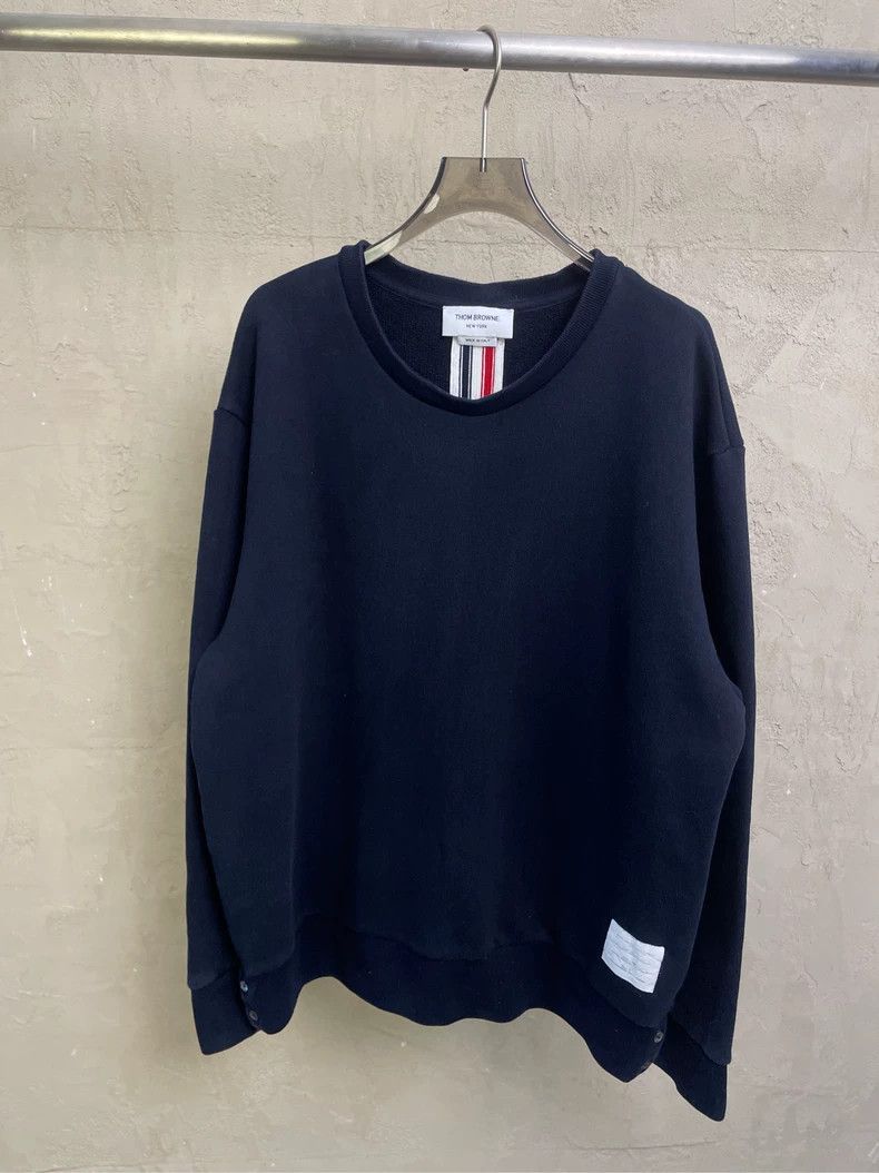 Thom Browne Thom browne Dark blue back colorful stripe round-neck sweat Size US XXL / EU 58 / 5 - 1 Thumbnail