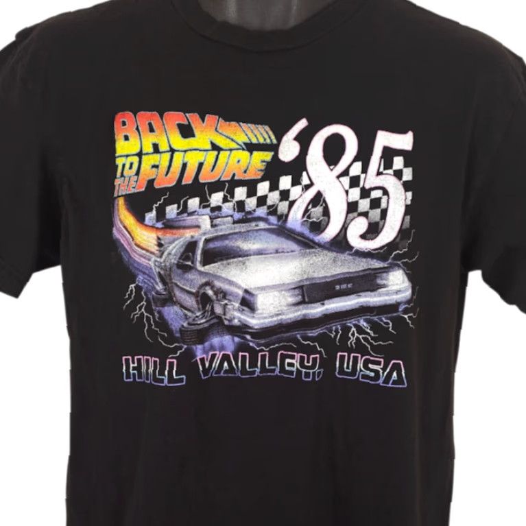 Vintage VINTAGE Back To The Future Racing T Shirt Mens Large Black USA Hill Valley USA Size US L / EU 52-54 / 3 - 2 Thumbnail