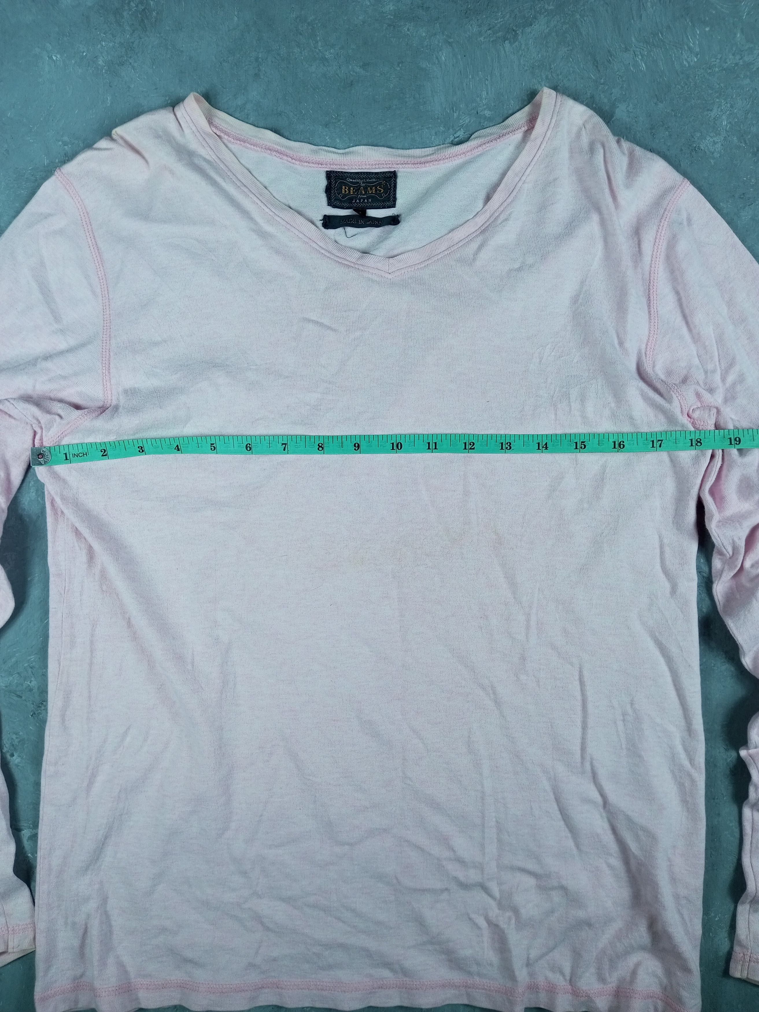 Beams Plus Rare Vintage V Neck Japanese Brand Beams Longsleeve Shirt Size US S / EU 44-46 / 1 - 9 Thumbnail