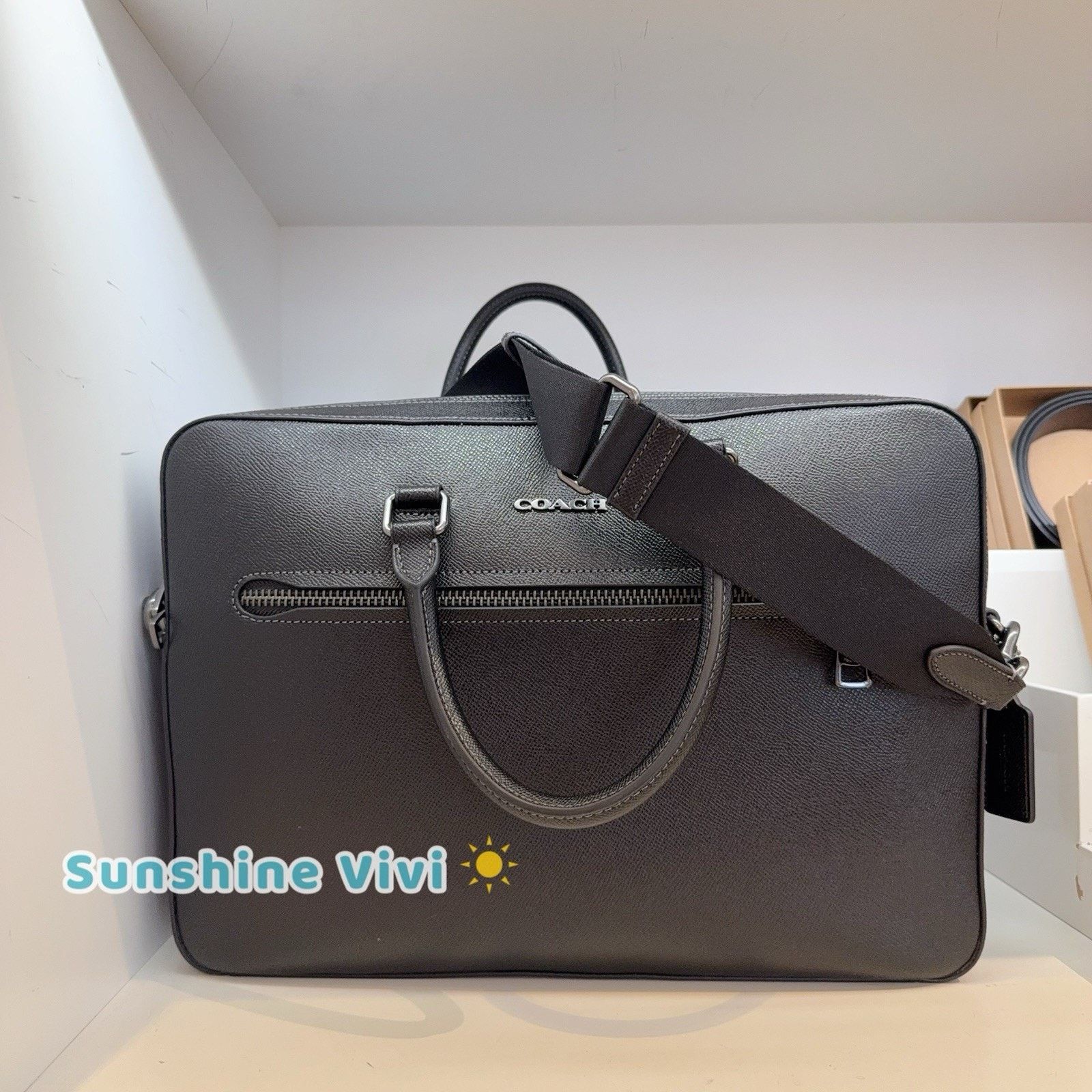 Coach NWT Coach Ethan Slim Brief Laptop Leather Black CR271 Size ONE SIZE - 1 Thumbnail