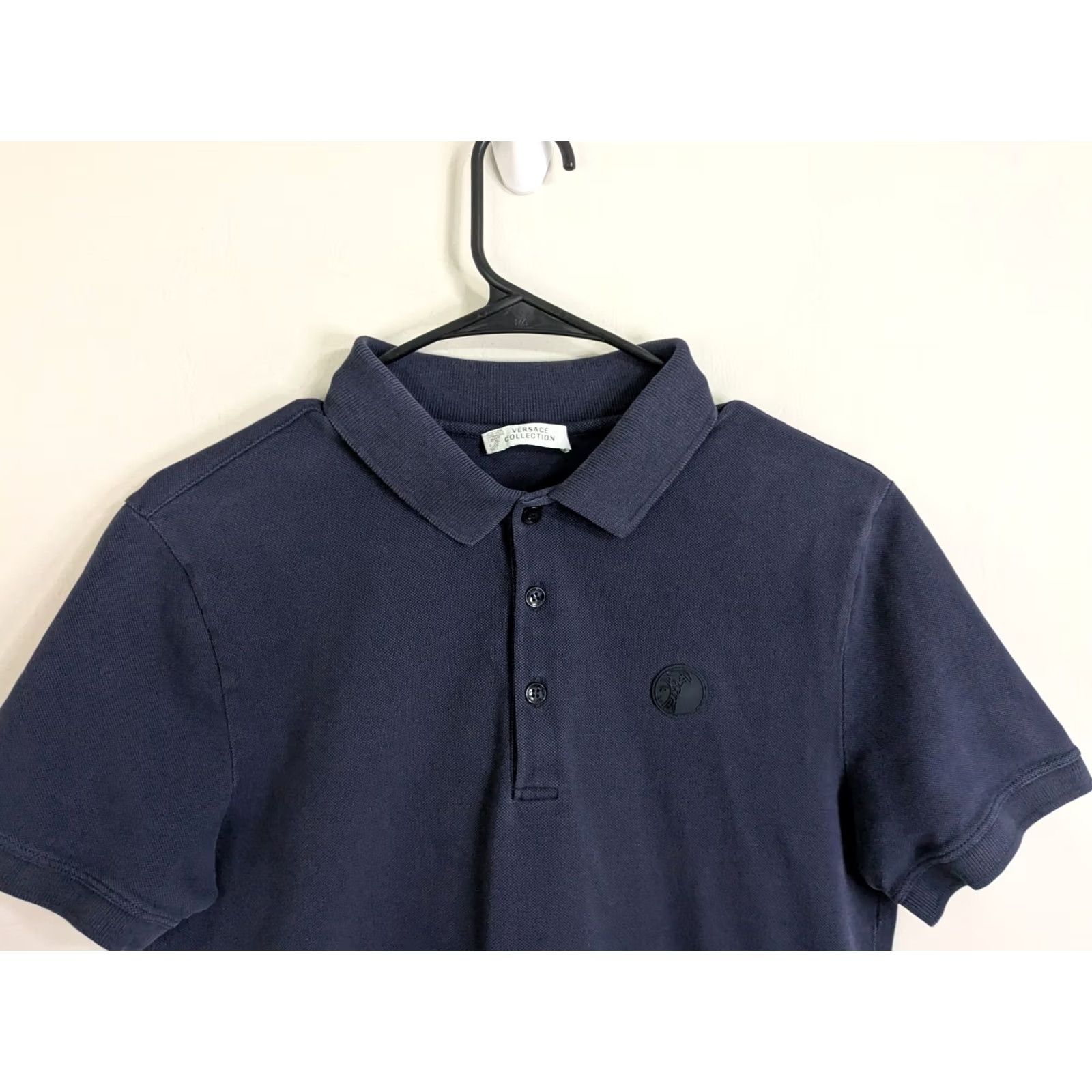 Versace Versace Polo Shirt Men's Small Blue Short Sleeve Casual Preppy Stretch Cotton Size US S / EU 44-46 / 1 - 2 Thumbnail