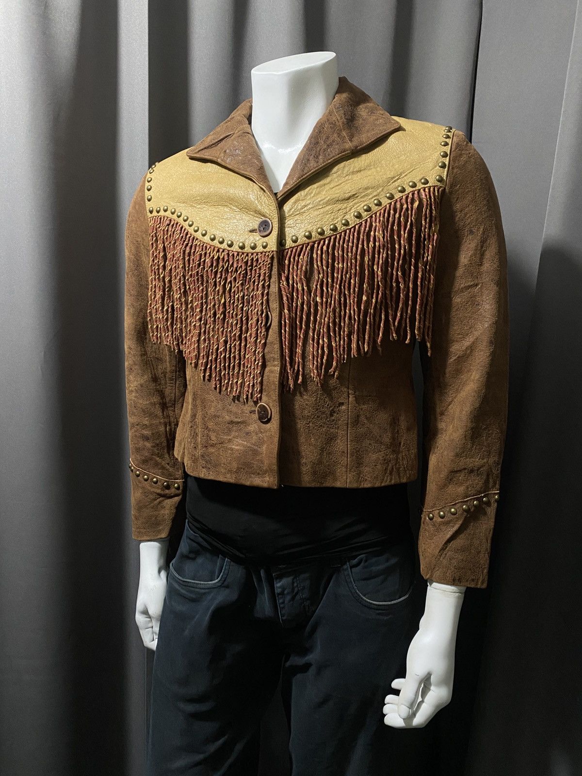 Scully 1980s- Scully- Fringed Cropped Leather Jacket Size US M / EU 48-50 / 2 - 21 Thumbnail