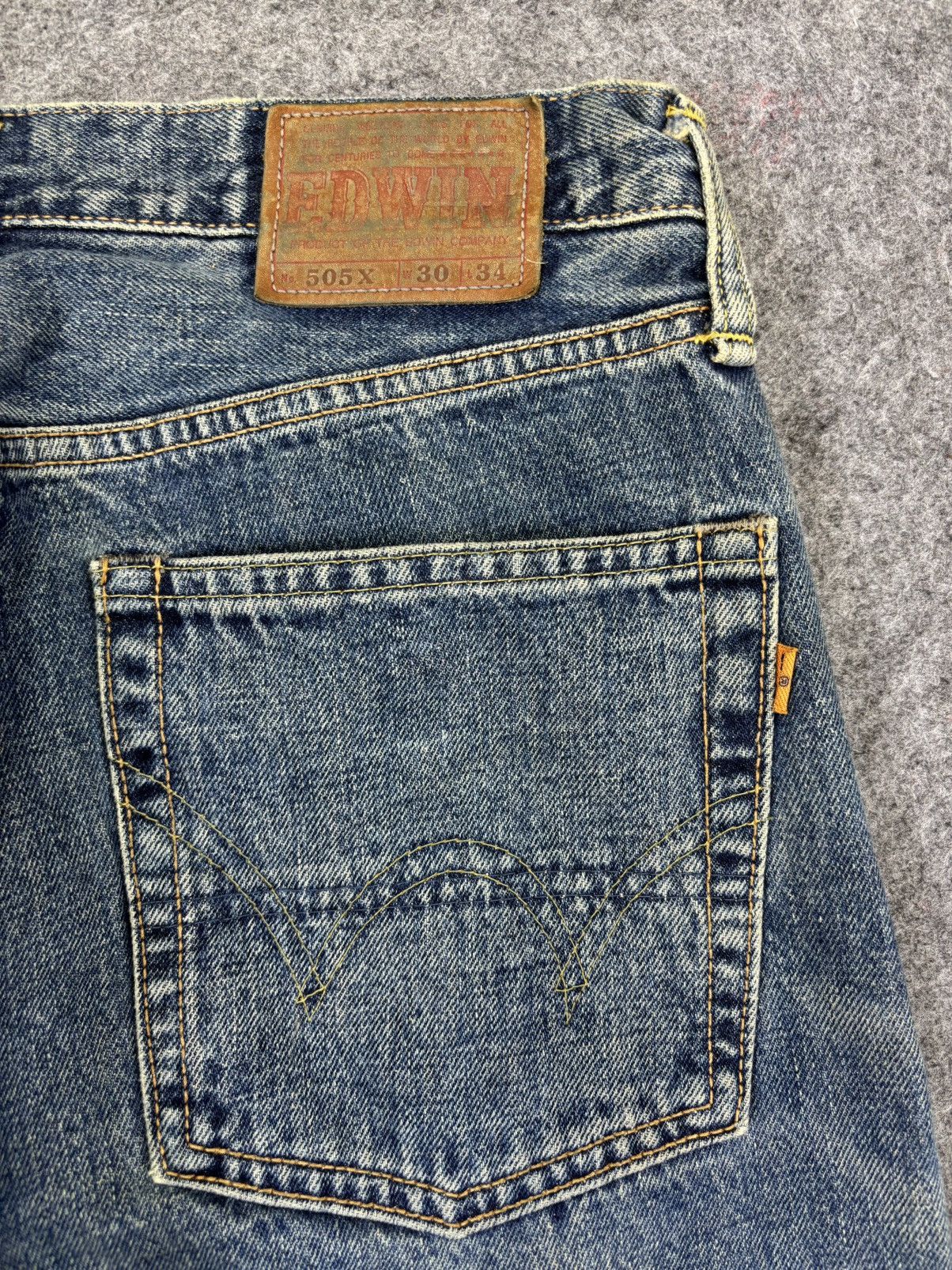 Edwin 💥Wide Rusty Selvedge💥Vtg Edwin 505X Medium Wash Jeans F986 Size US 30 / EU 46 - 9 Thumbnail