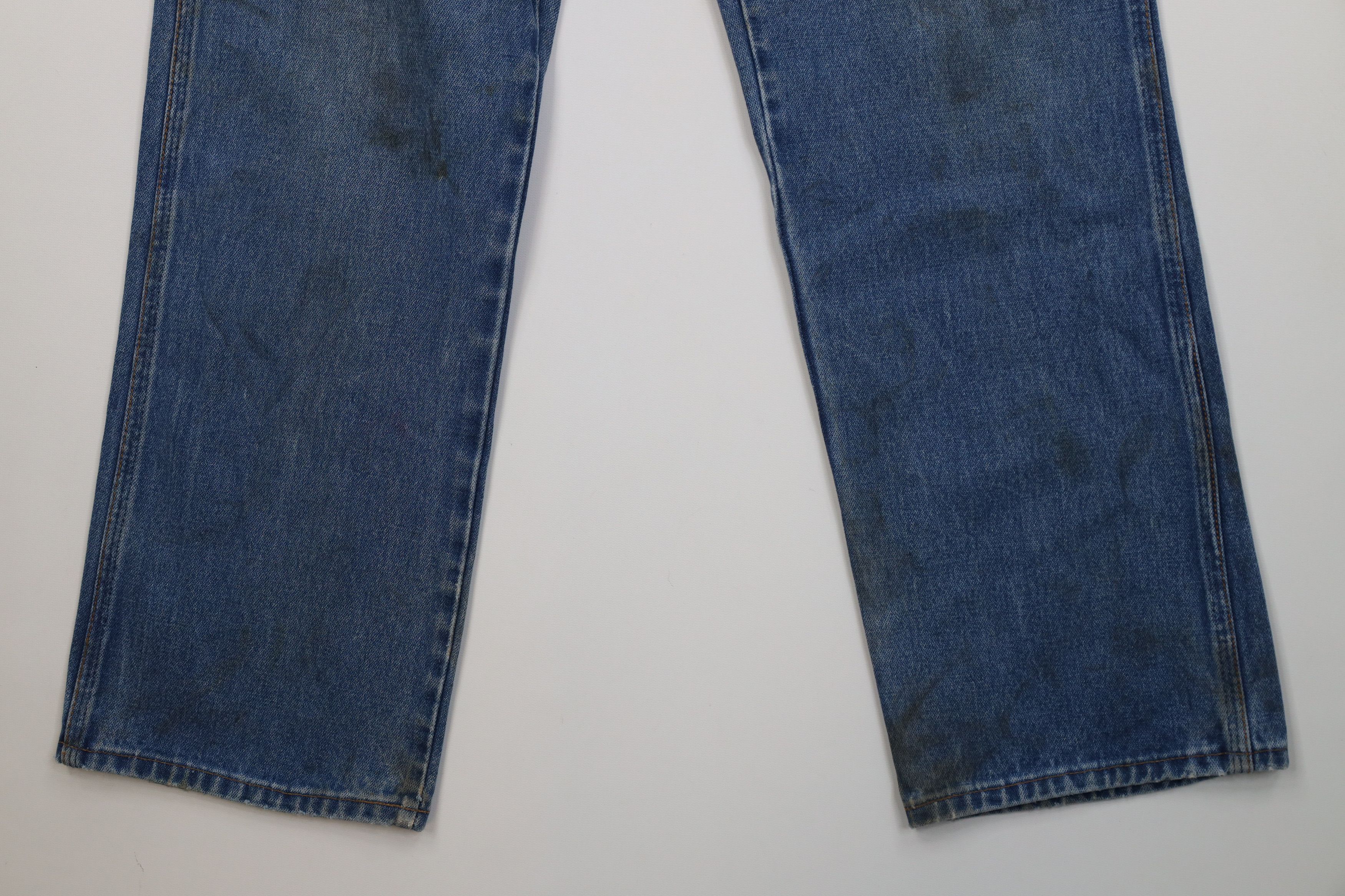 Vintage Vintage 70s Streetwear Flared Wide Leg Denim Jeans Blue USA Size US 32 / EU 48 - 4 Thumbnail