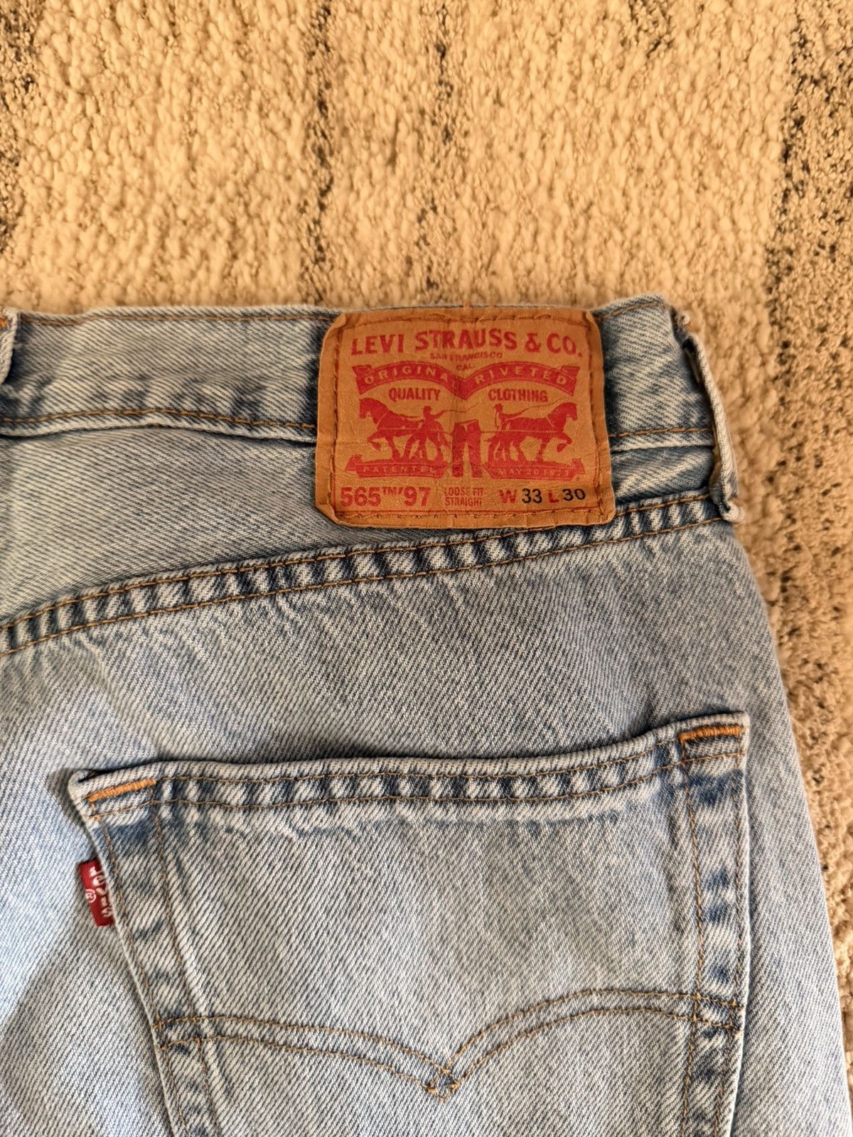 Levi's Levi Baggy Denim 565 97 Size US 33 - 3 Thumbnail
