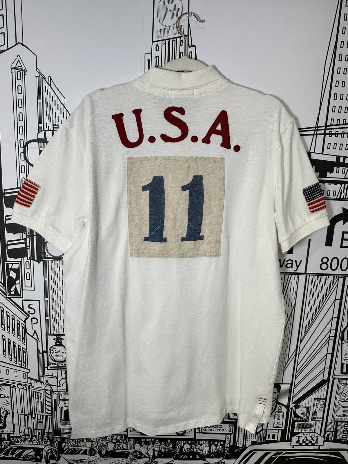 Rugby Ralph Lauren USA 2011 Big Kicker Polo White XL