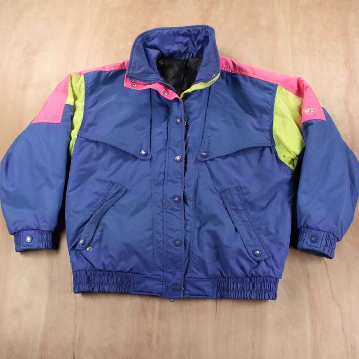 Vintage vtg 1989 CB SPORTS jacket MEDIUM womens color block 80s 90s ...