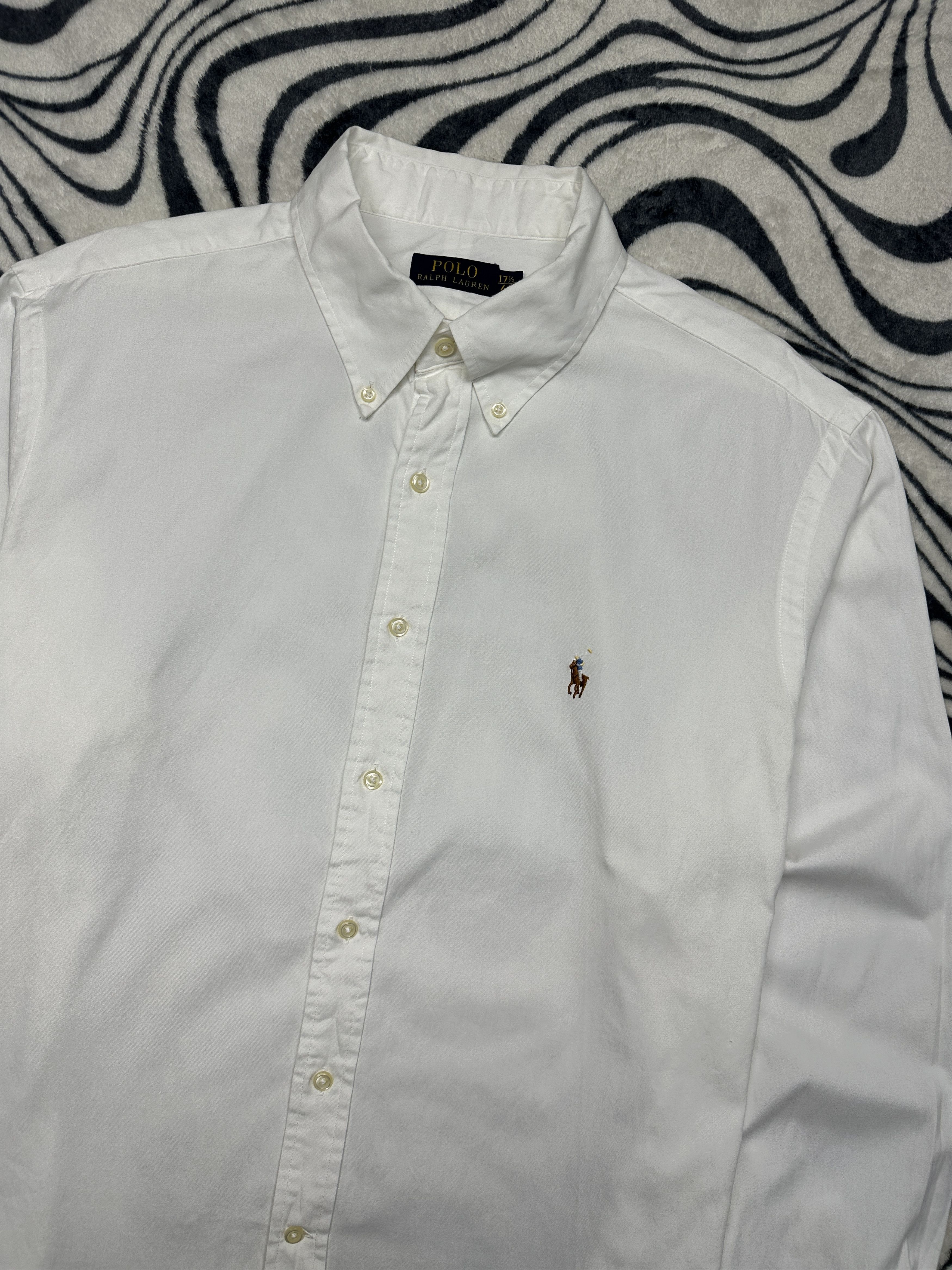 Polo Ralph Lauren Polo Ralph Lauren Mens Long Sleeve White Shirt Size US XL / EU 56 / 4 - 2 Thumbnail