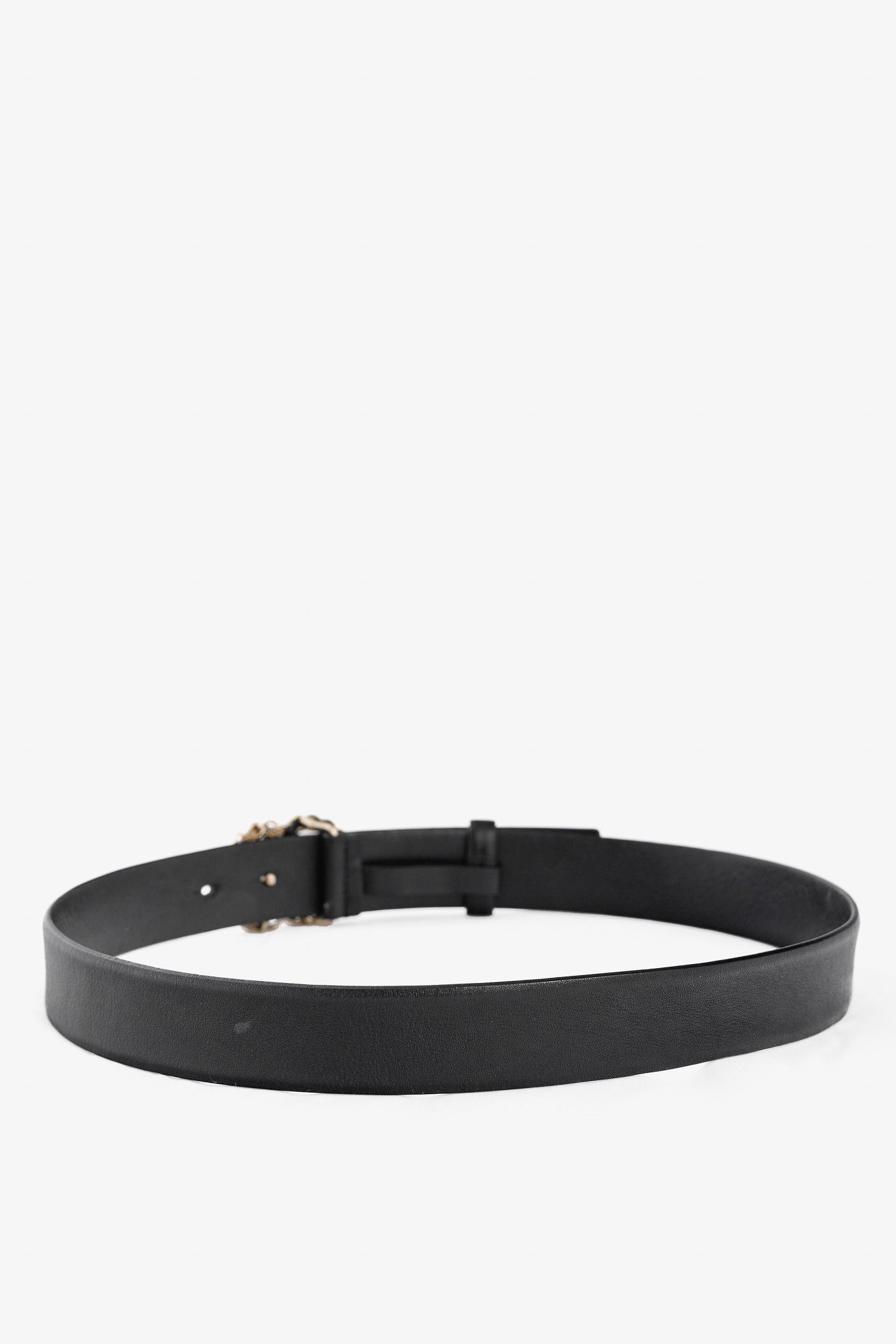 Chanel Chanel Black Leather CC Woven-Chain Belt Size ONE SIZE - 2 Thumbnail