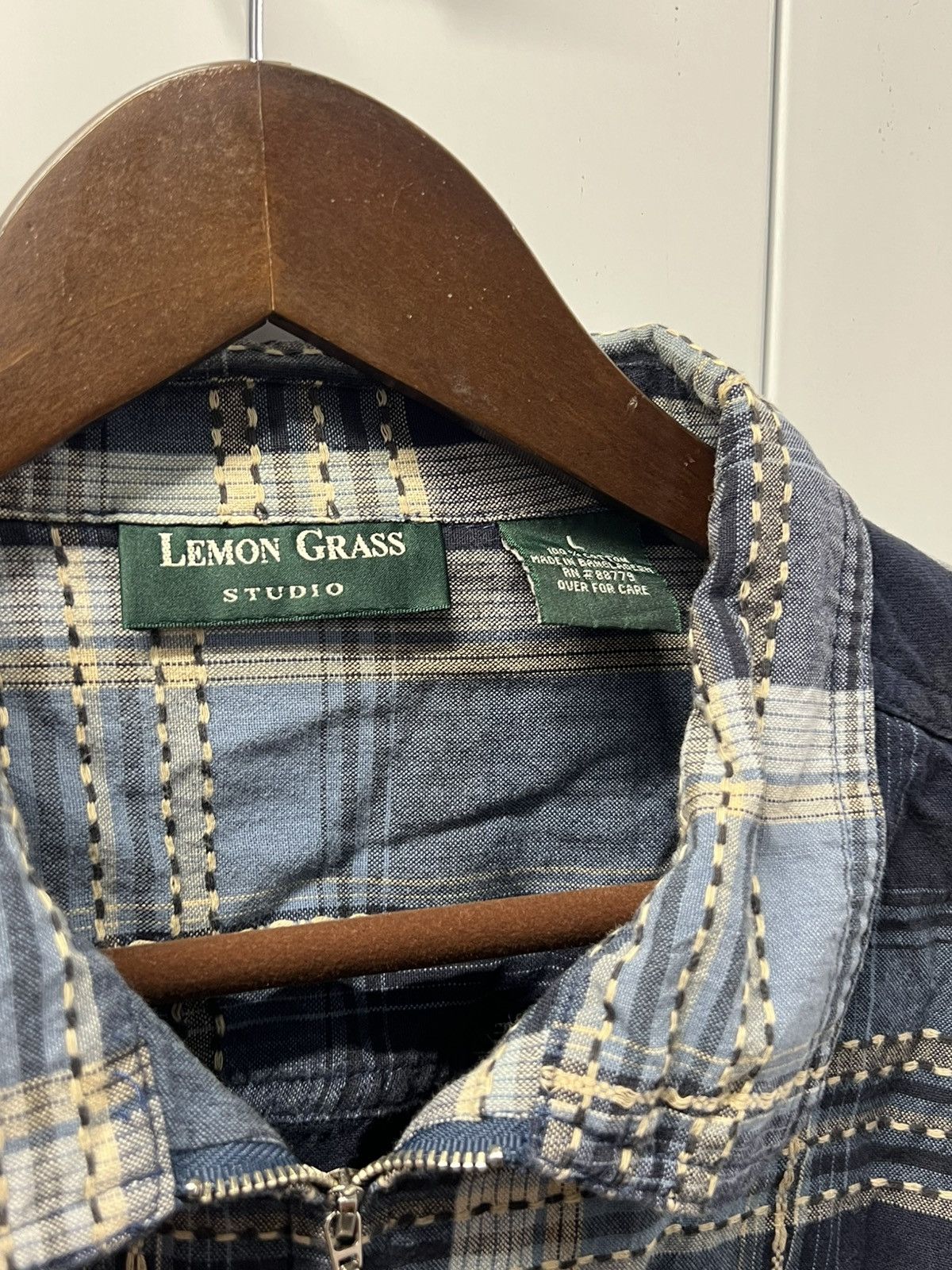 Vintage Y2K 2000's VTG Vintage Lemon Grass Studio Plaid Retro Shirt Size US M / EU 48-50 / 2 - 8 Thumbnail
