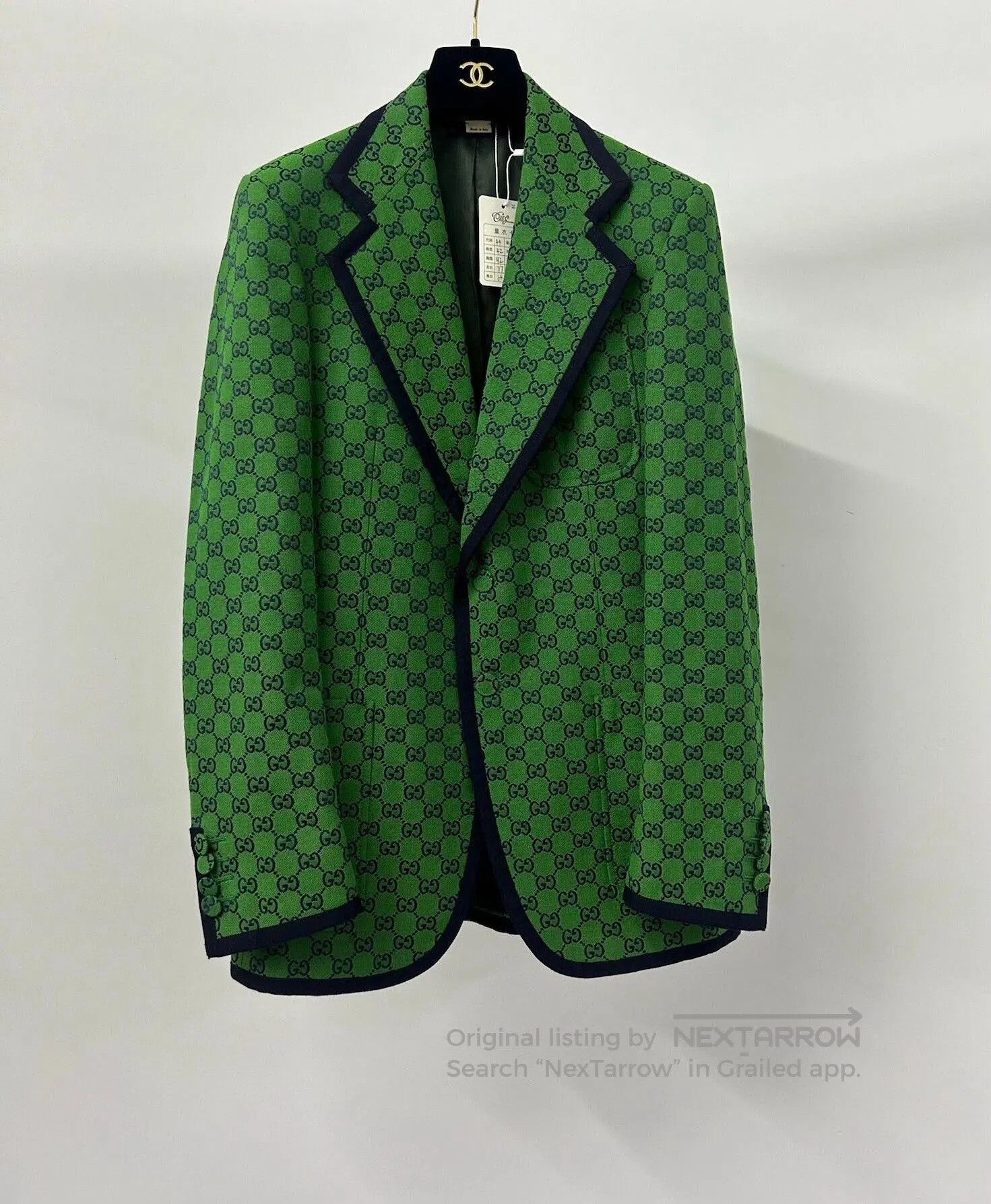 Gucci Gucci Green Full Logo Blazer. Size US S / EU 44-46 / 1 - 1 Thumbnail