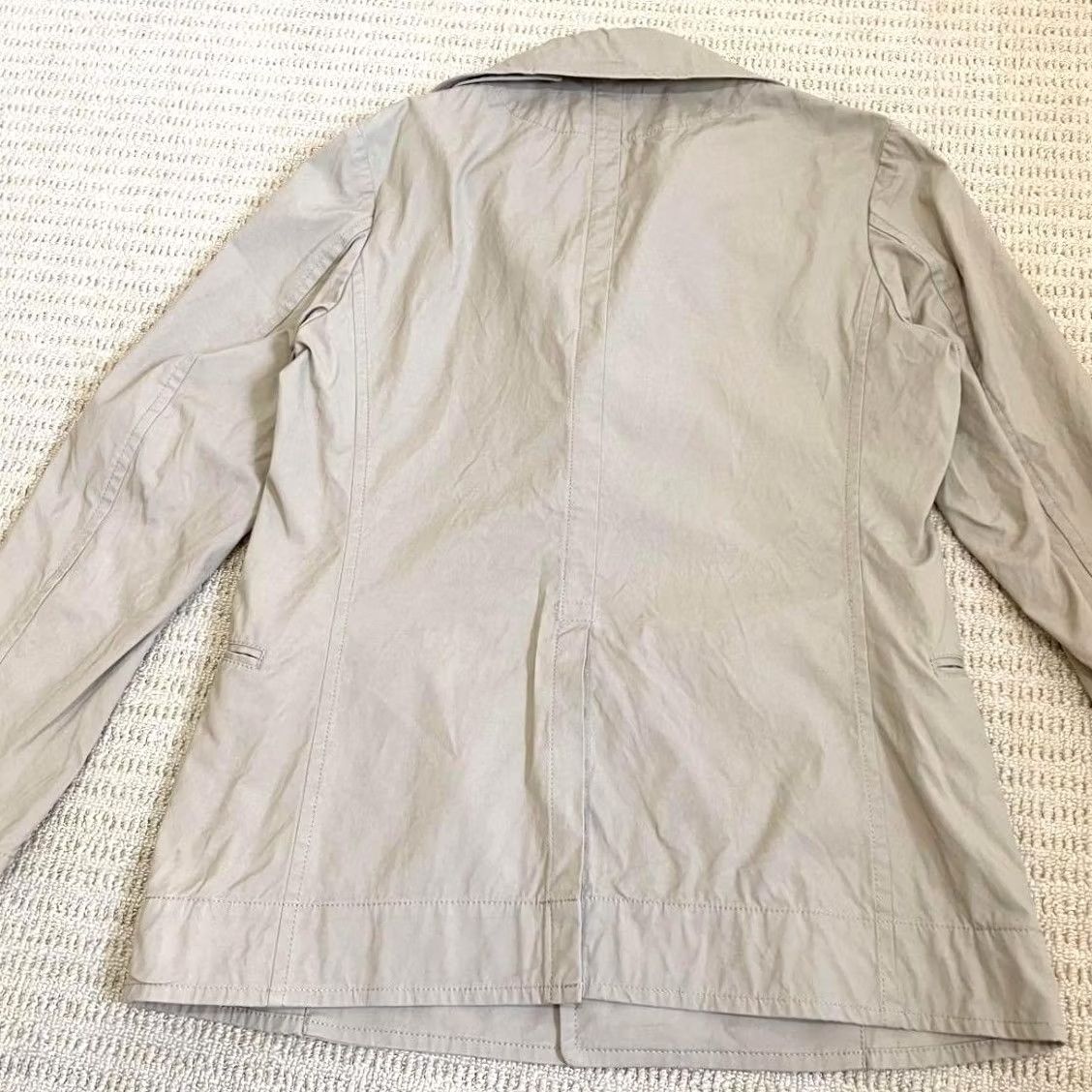 Yohji Yamamoto YOHJI YAMAMOTO A.A.R. CHESTER COAT SIZE M GRAY BEIGE COTTON SHORT USED MEN Size US 31 - 5 Thumbnail
