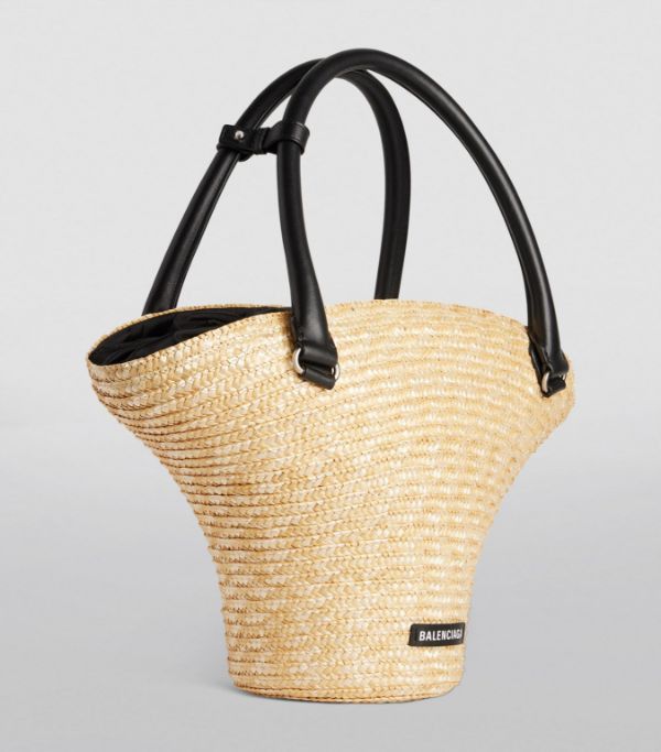Balenciaga o1la1rc1a0724 Size: OS / Beach Bag Large Tote in Beige/Black Size ONE SIZE - 6 Thumbnail