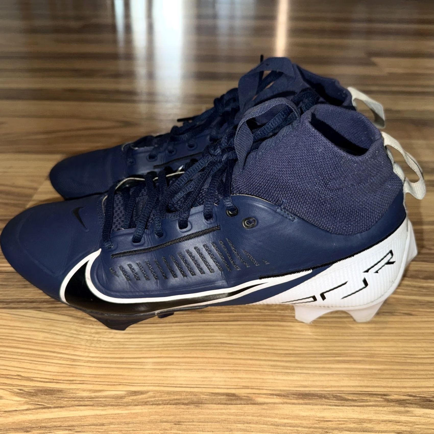Nike Air Vapor Edge Pro 360 2 Navy Blue Football Cleats Men 