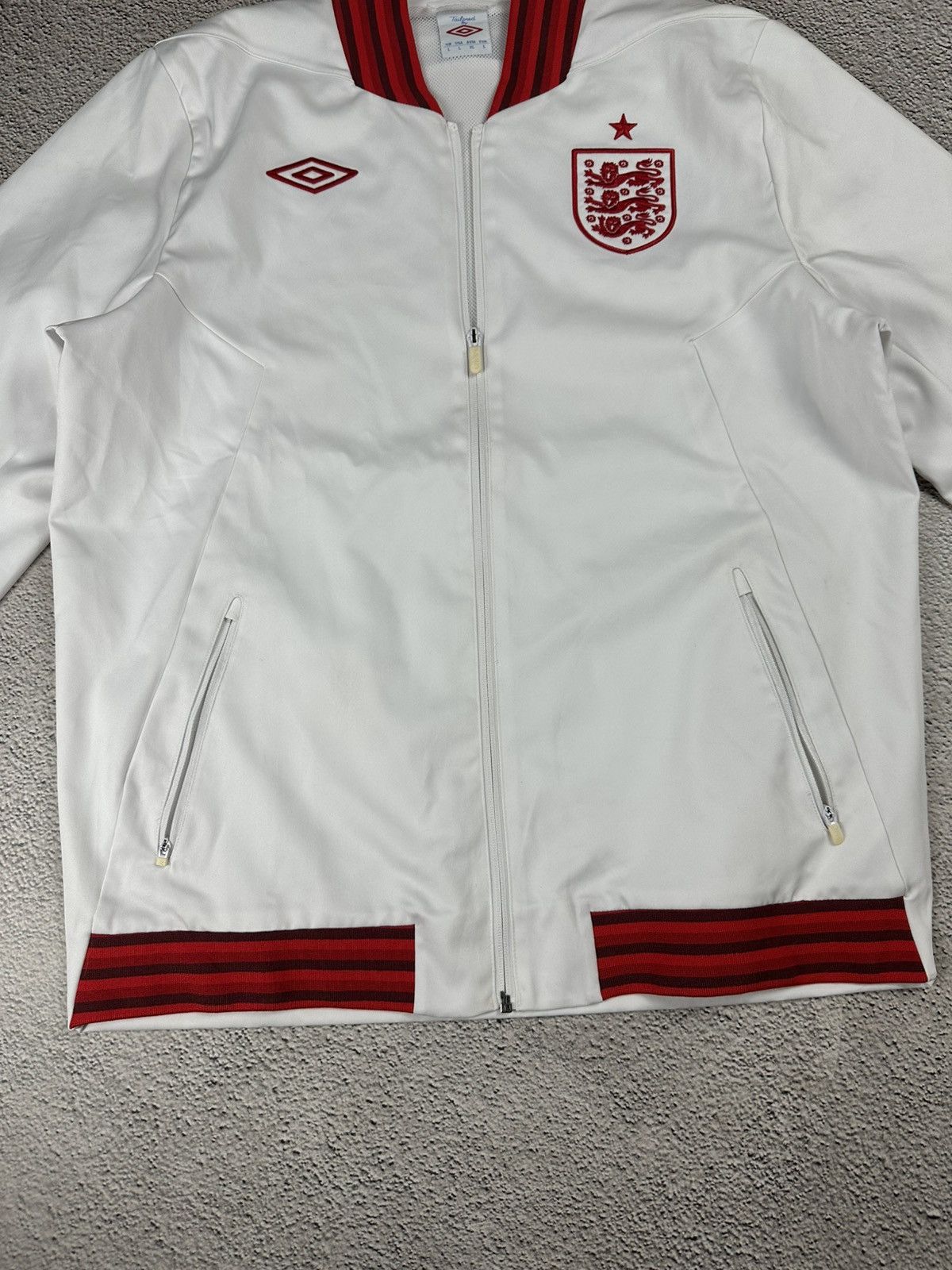 Umbro Umbro England 2012/2013 White Jacket Blockcore Football ⚽️ Size US L / EU 52-54 / 3 - 5 Thumbnail
