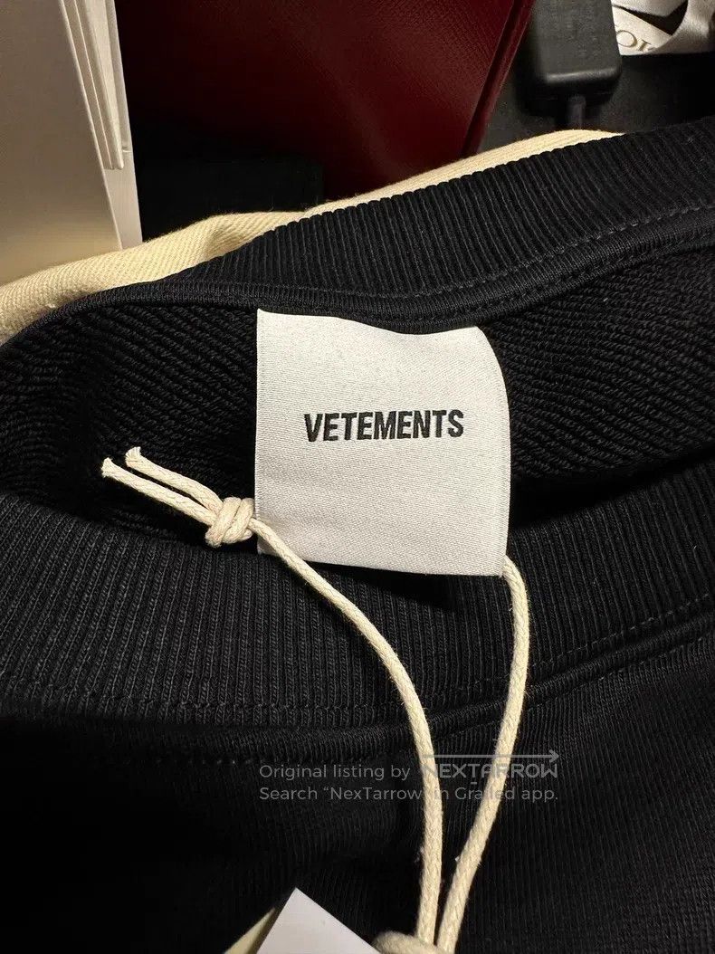 Vetements Vetements Black Diamond Embellished Sweater with Slogan Lo Size US XL / EU 56 / 4 - 6 Thumbnail