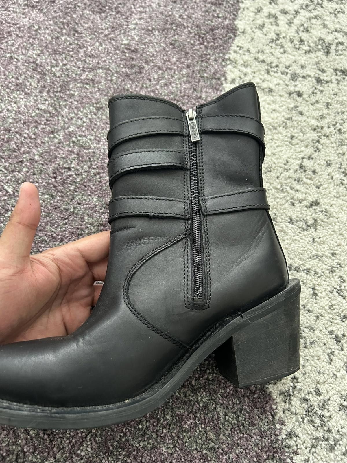 Harley Davidson Harley-Davidson Biker Leather Buckle Boots Size US 7.5 / IT 37.5 - 3 Thumbnail