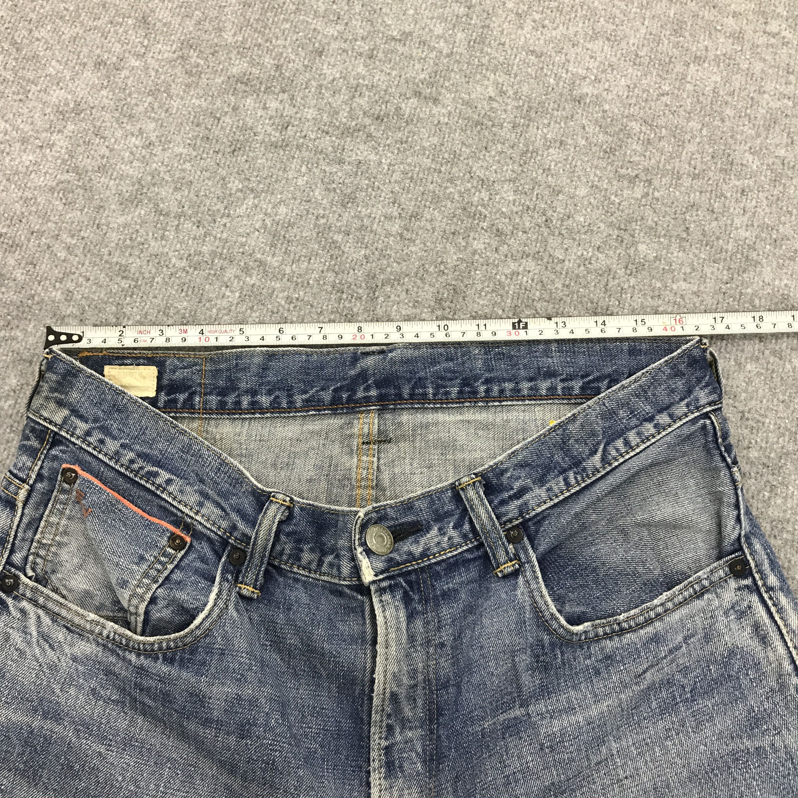 Edwin × Japanese Brand BAGGY STYLE EDWIN JAPAN DISTRESSED DENIM PANTS Size US 32 / EU 48 - 7 Thumbnail