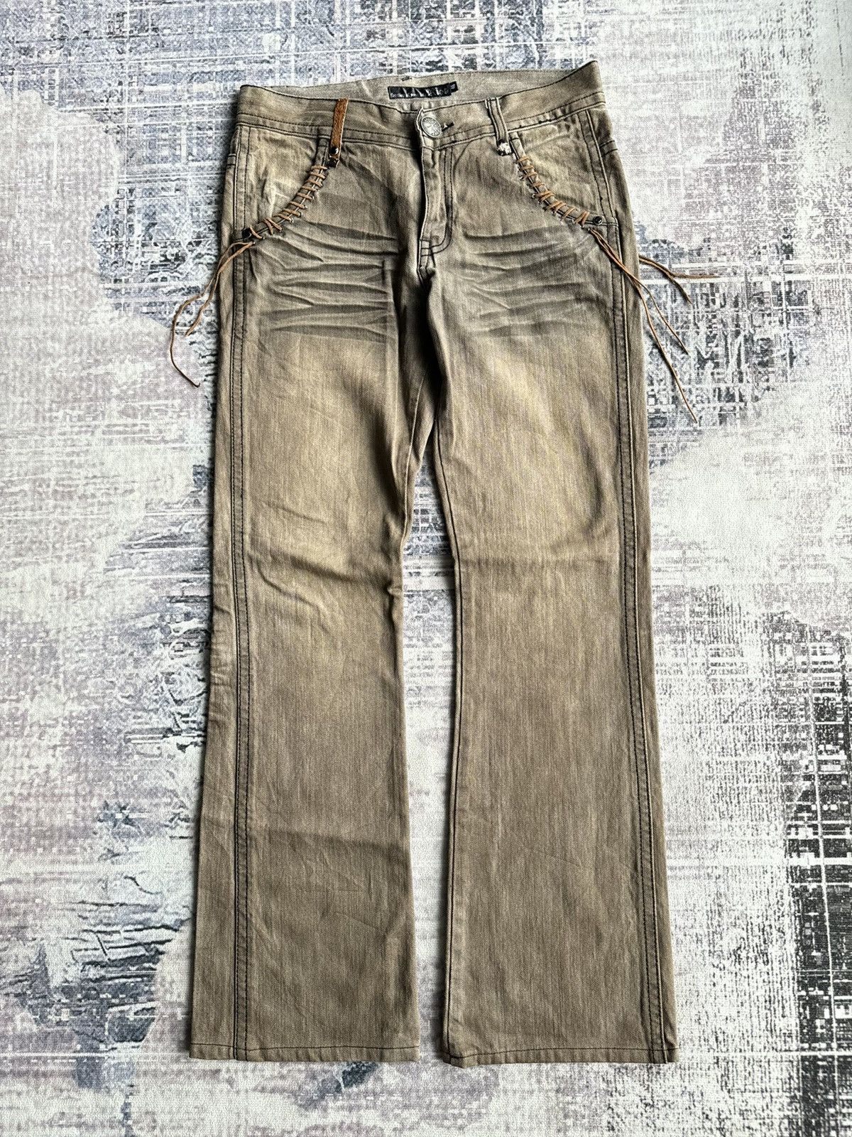 Japanese Brand RIOT Section of Pure Life Punk Flared Denim Size US 32 / EU 48 - 2 Thumbnail
