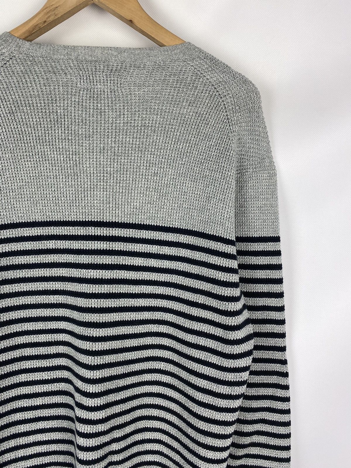 Allsaints × Japanese Brand Allsaints Trias Breton Crew Neck striped sweater pullover Size US L / EU 52-54 / 3 - 17 Thumbnail