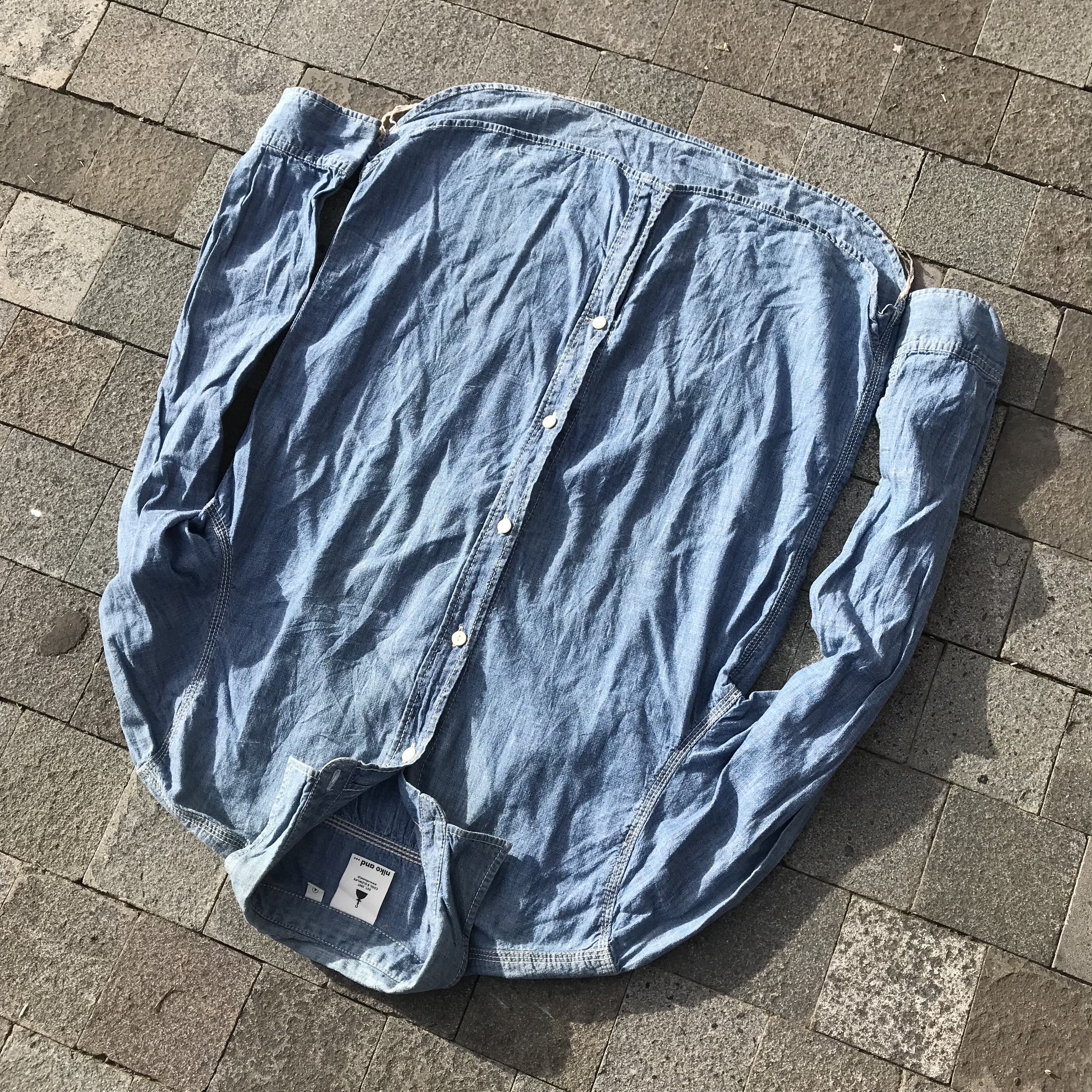 Designer × Japanese Brand Niko and.. Japan Finest Chambray Blue Jeans Long Sleeves Size US M / EU 48-50 / 2 - 2 Thumbnail