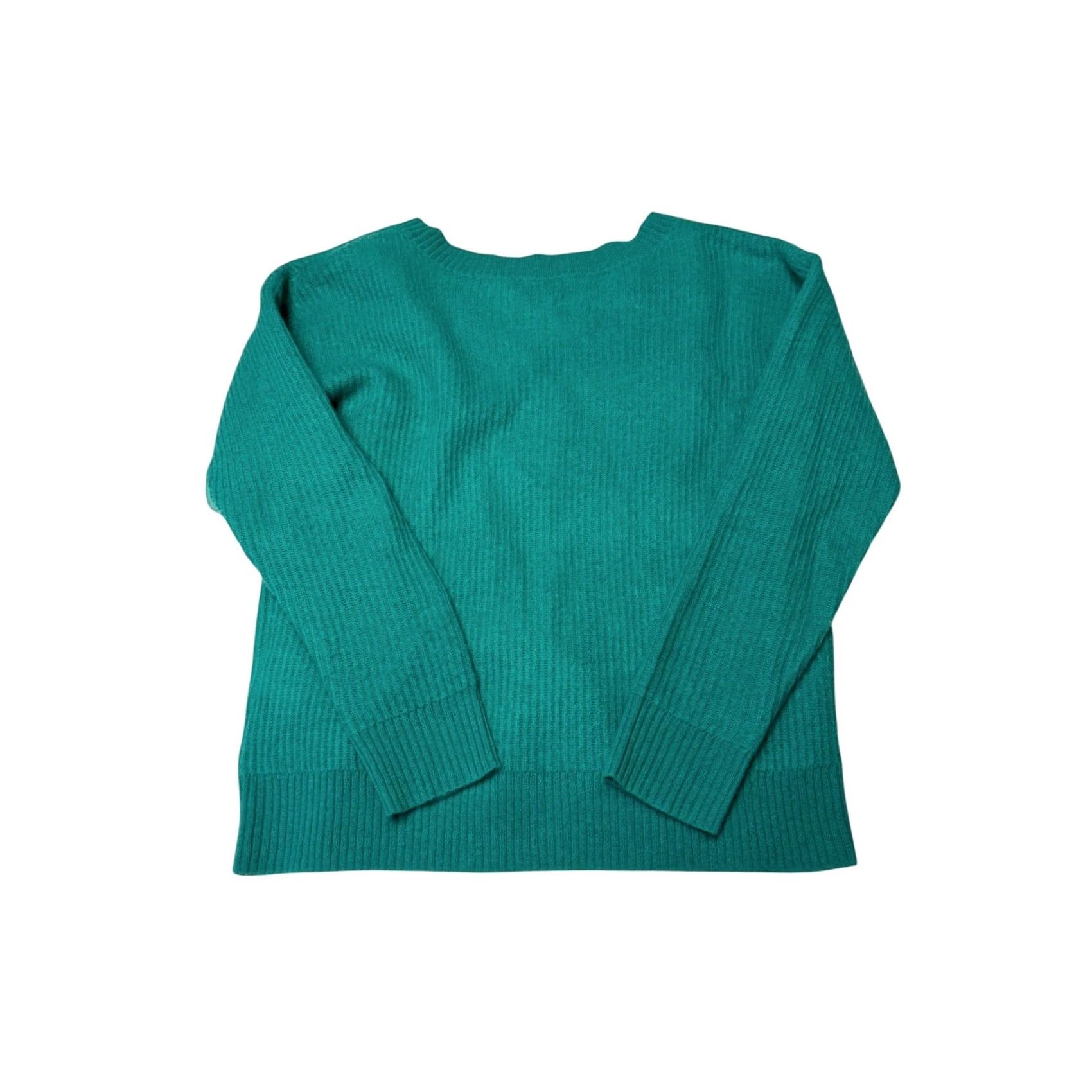 Charter Club Charter Club 100% Cashmere V-Neck Ribbed Sweater Teal Green Womens PS Size S / US 4 / IT 40 - 3 Thumbnail
