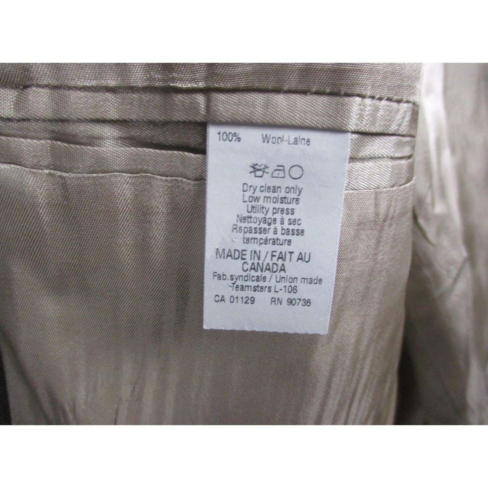 Ralph Lauren Lauren Ralph Lauren Sport Coat Mens 48XL Brown Wool Two Button Single-Breasted Notch Lapel Inner Pockets Canada Size US M / EU 48-50 / 2 - 7 Thumbnail