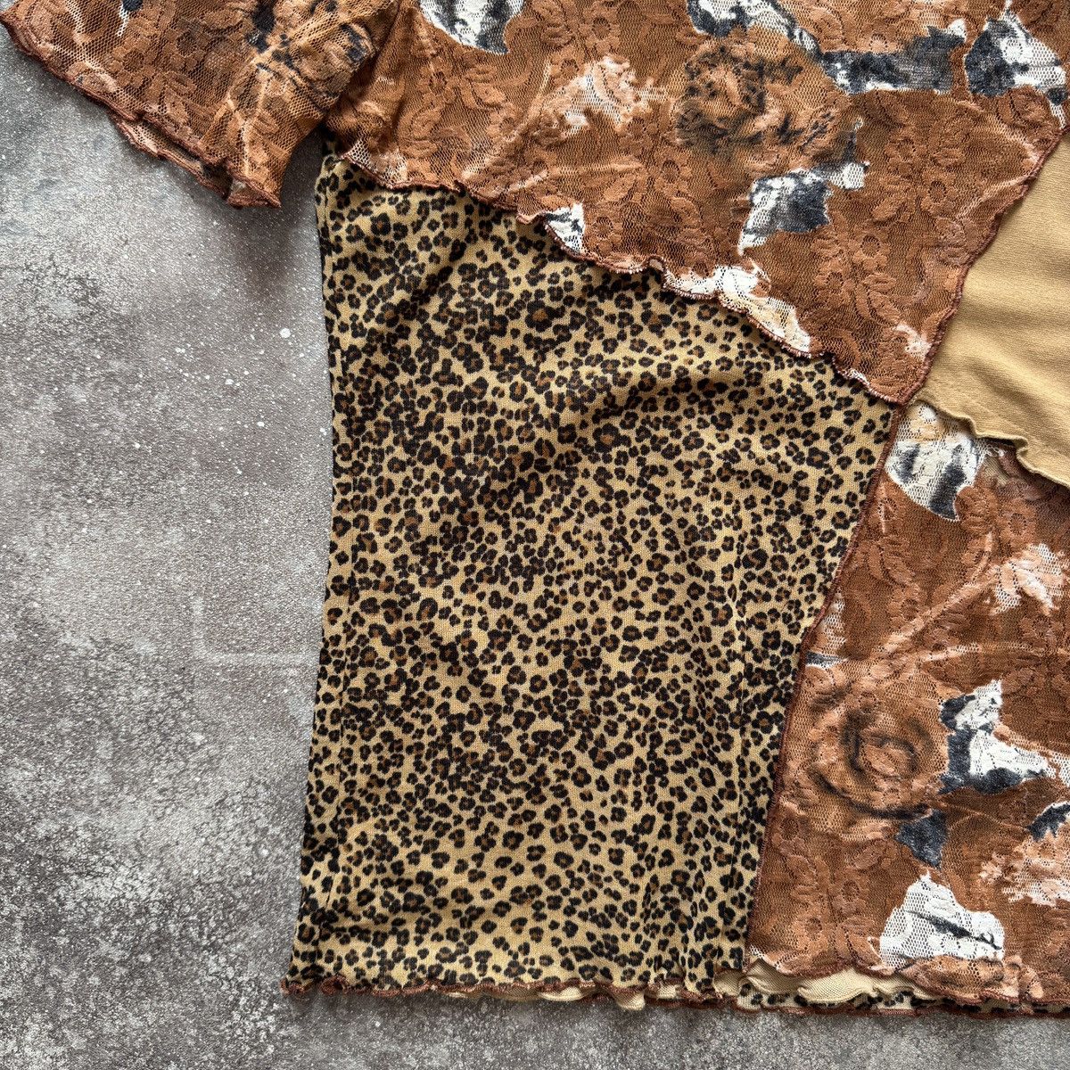 Hysteric Glamour Gaultier Style Y2K Avant Garde Leopard Print Mesh T-Shirt Size M / US 6-8 / IT 42-44 - 5 Thumbnail