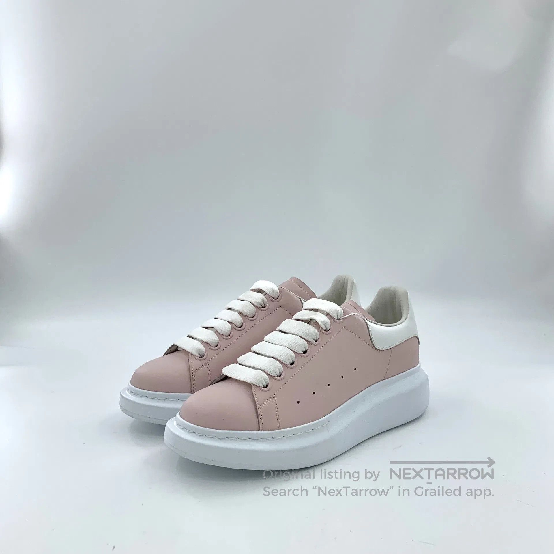Alexander McQueen Alexander McQueen Pink Laced Casual Flat Sports Shoes| Size US 7 / IT 37 - 1 Thumbnail
