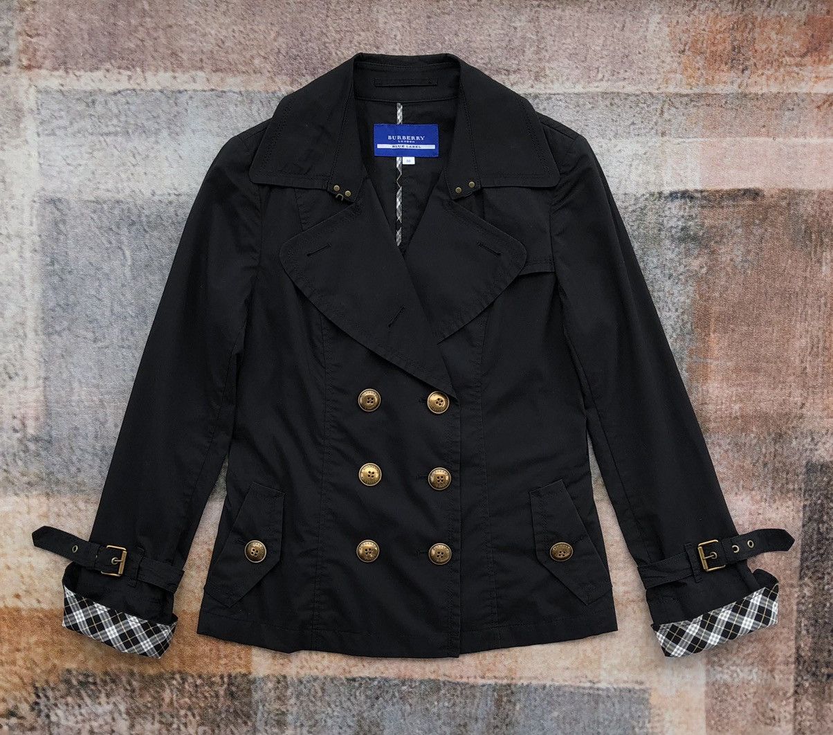 Burberry Burberry London Blue Label Gold Button Peacoat Women Jacket Size S / US 4 / IT 40 - 1 Thumbnail