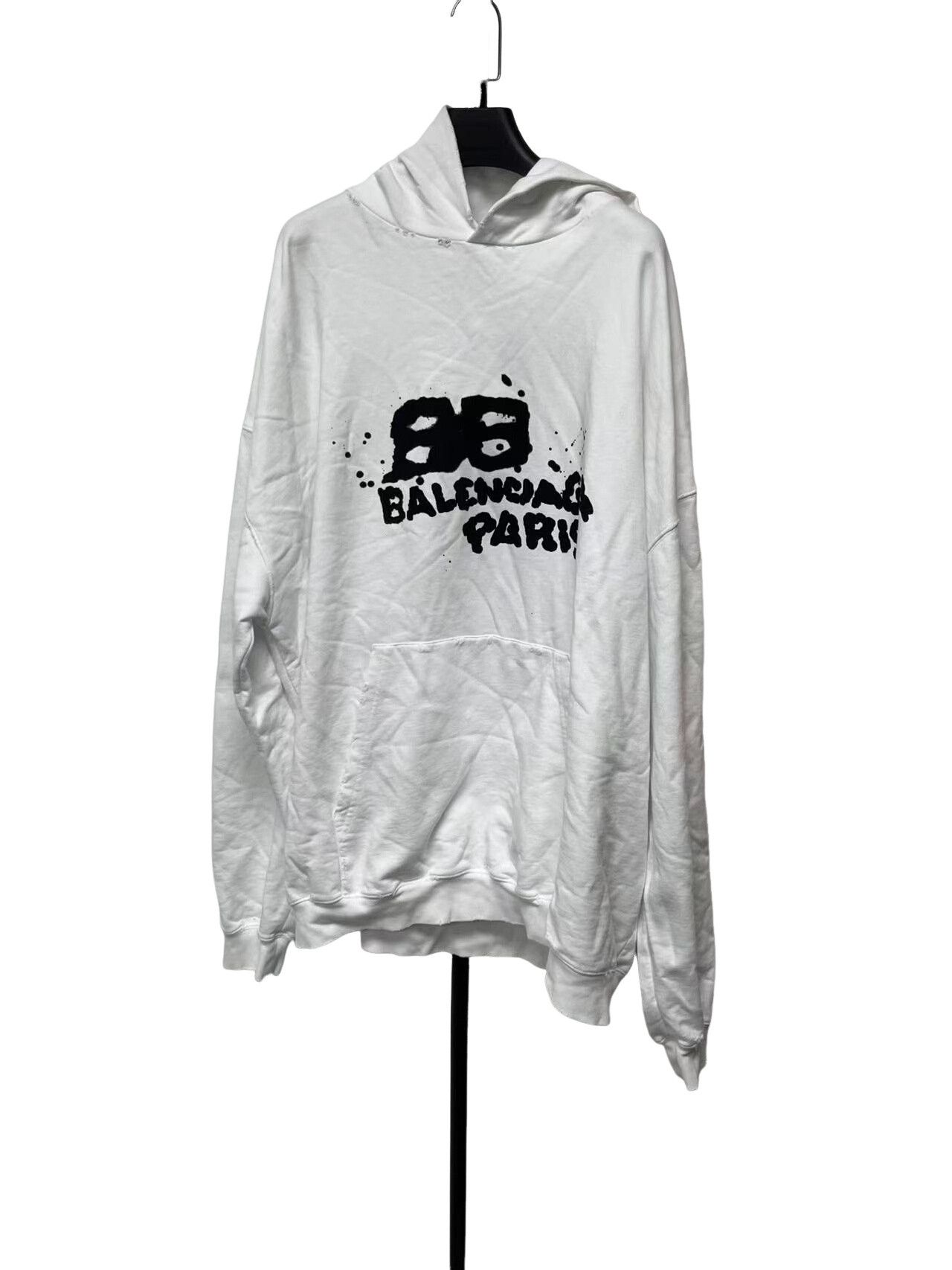 Balenciaga Balenciaga BB Logo Print Hoodie Size S Size US S / EU 44-46 / 1 - 1 Thumbnail