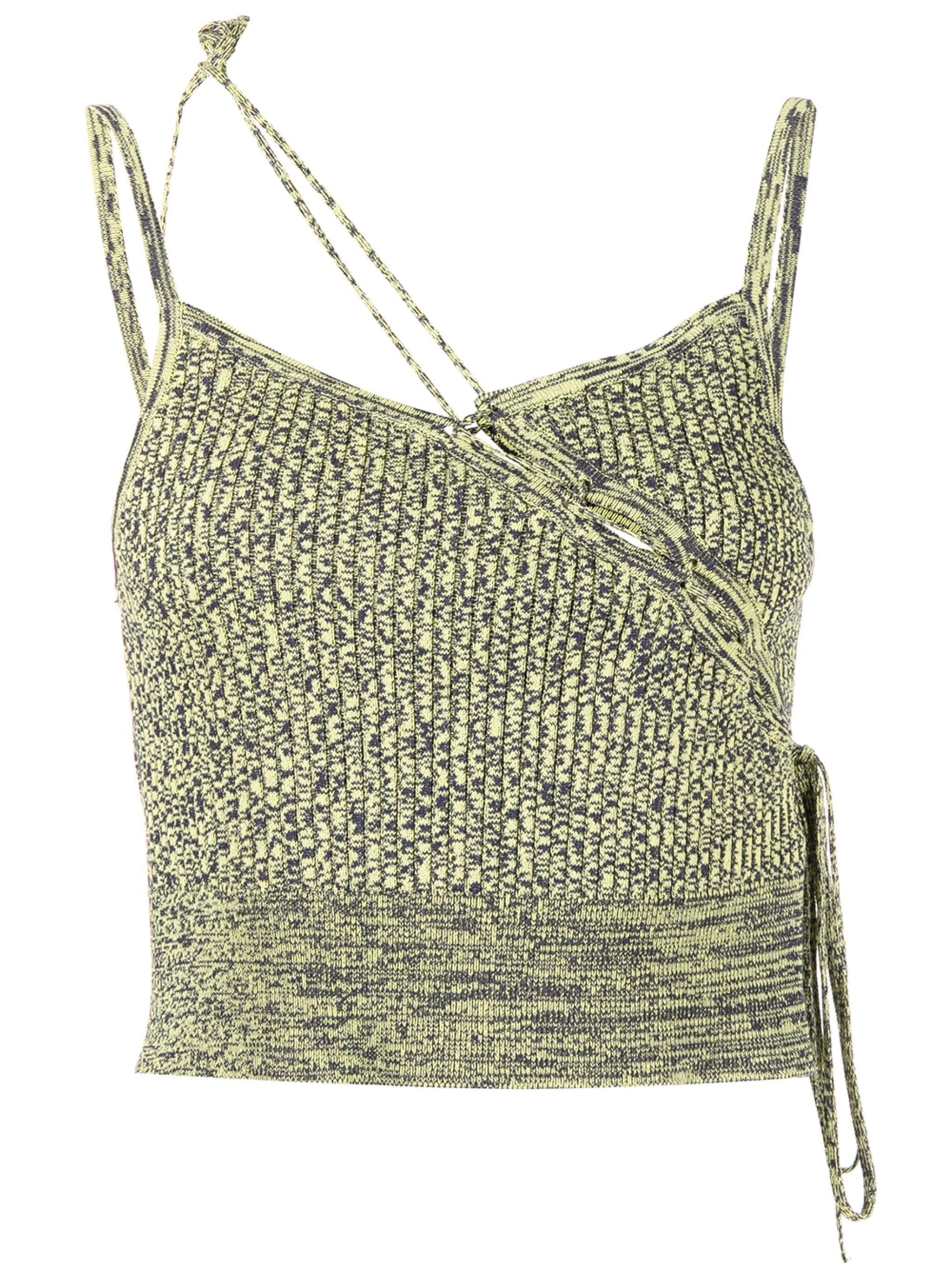 Christopher Esber o1mle0524 Laced Tie Knit Top in Green Size M / US 6-8 / IT 42-44 - 1 Thumbnail