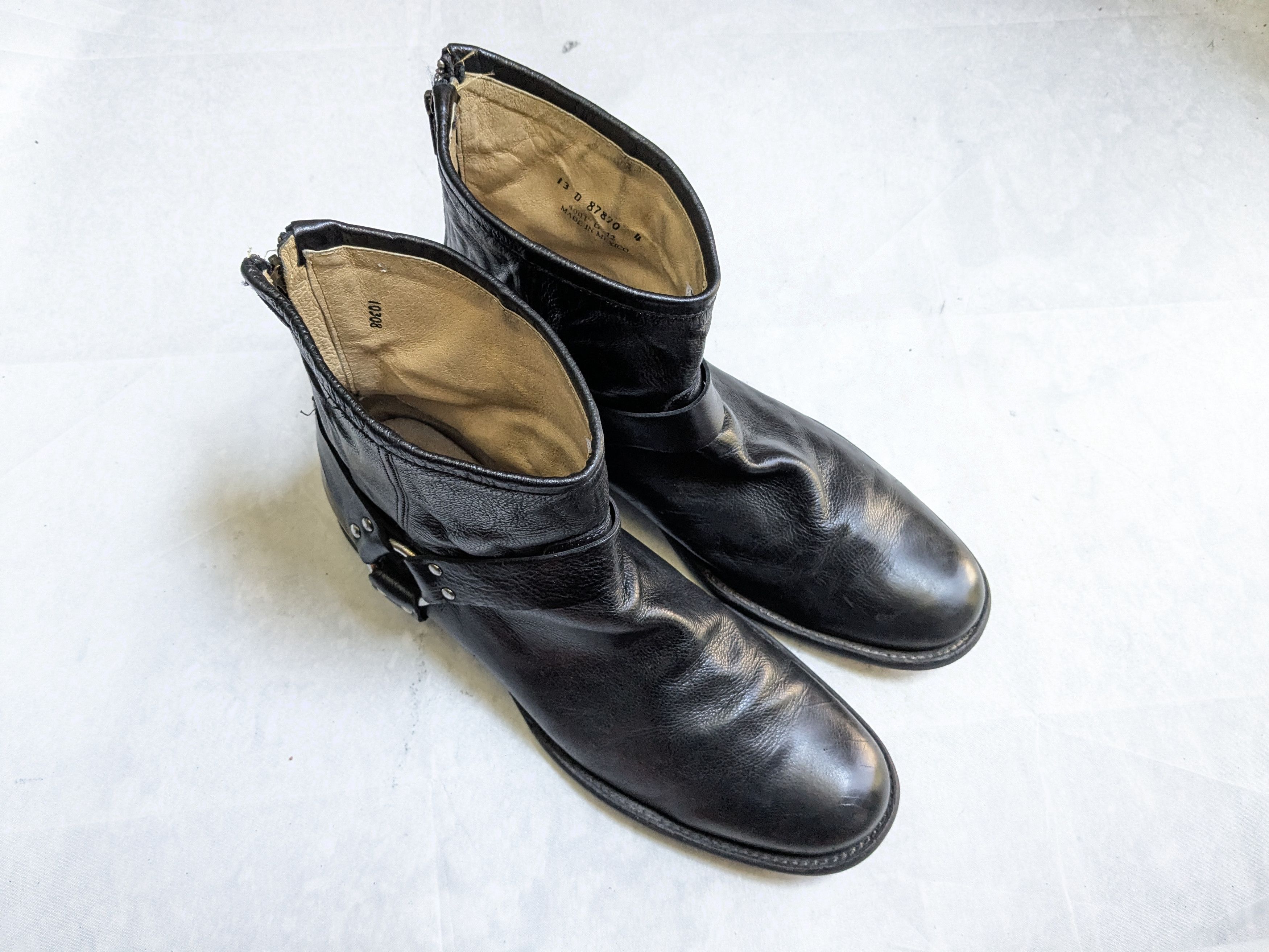 Frye Frye Harness Boots Black 13 D Leather Buckle Size US 13 / EU 46 - 4 Thumbnail