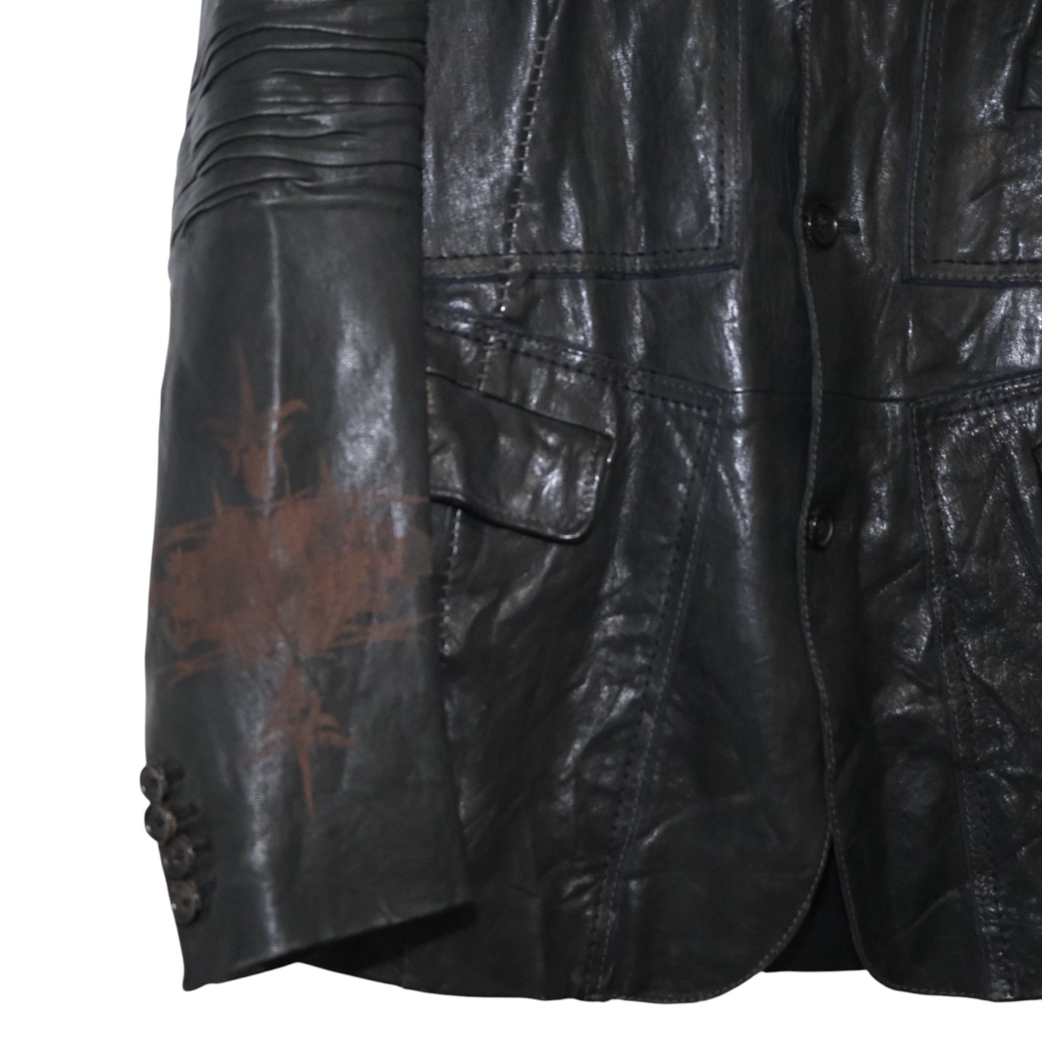 Marithe + Francois Girbaud Leather Biker Blazer Size US M / EU 48-50 / 2 - 5 Thumbnail