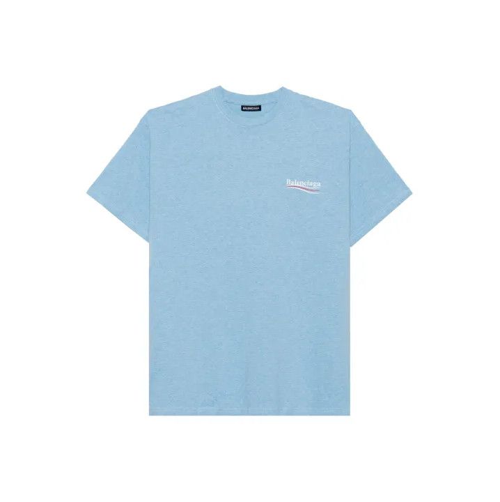 Balenciaga Balenciaga Casual Short-Sleeve T-Shirt in North Carolina Blue Size US S / EU 44-46 / 1 - 1 Thumbnail