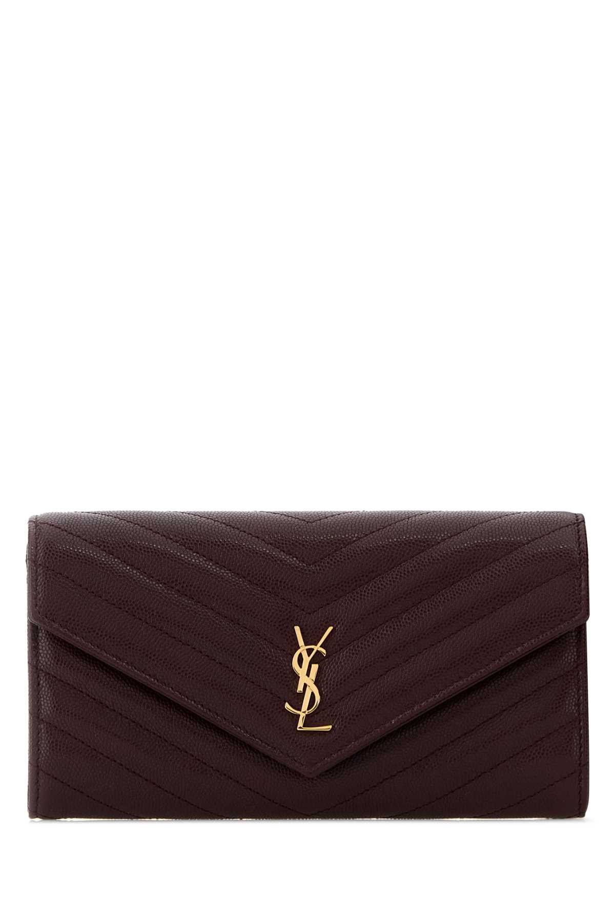 Saint Laurent Paris Plum Leather Wallet Size ONE SIZE - 1 Thumbnail