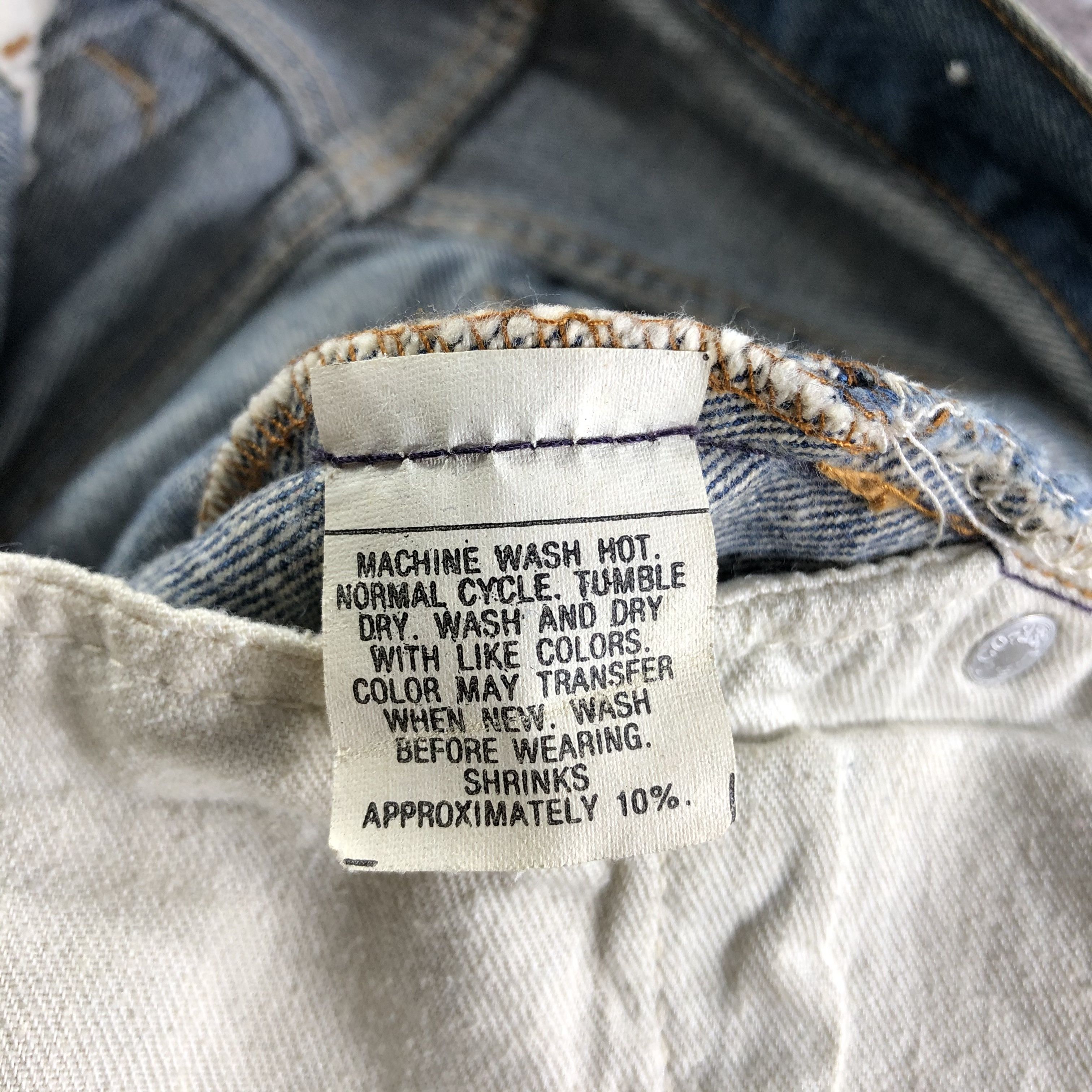 Levi's Vintage 80s Levis 501 Jeans Dirty Blue Denim KJ2901 Size US 31 - 10 Thumbnail
