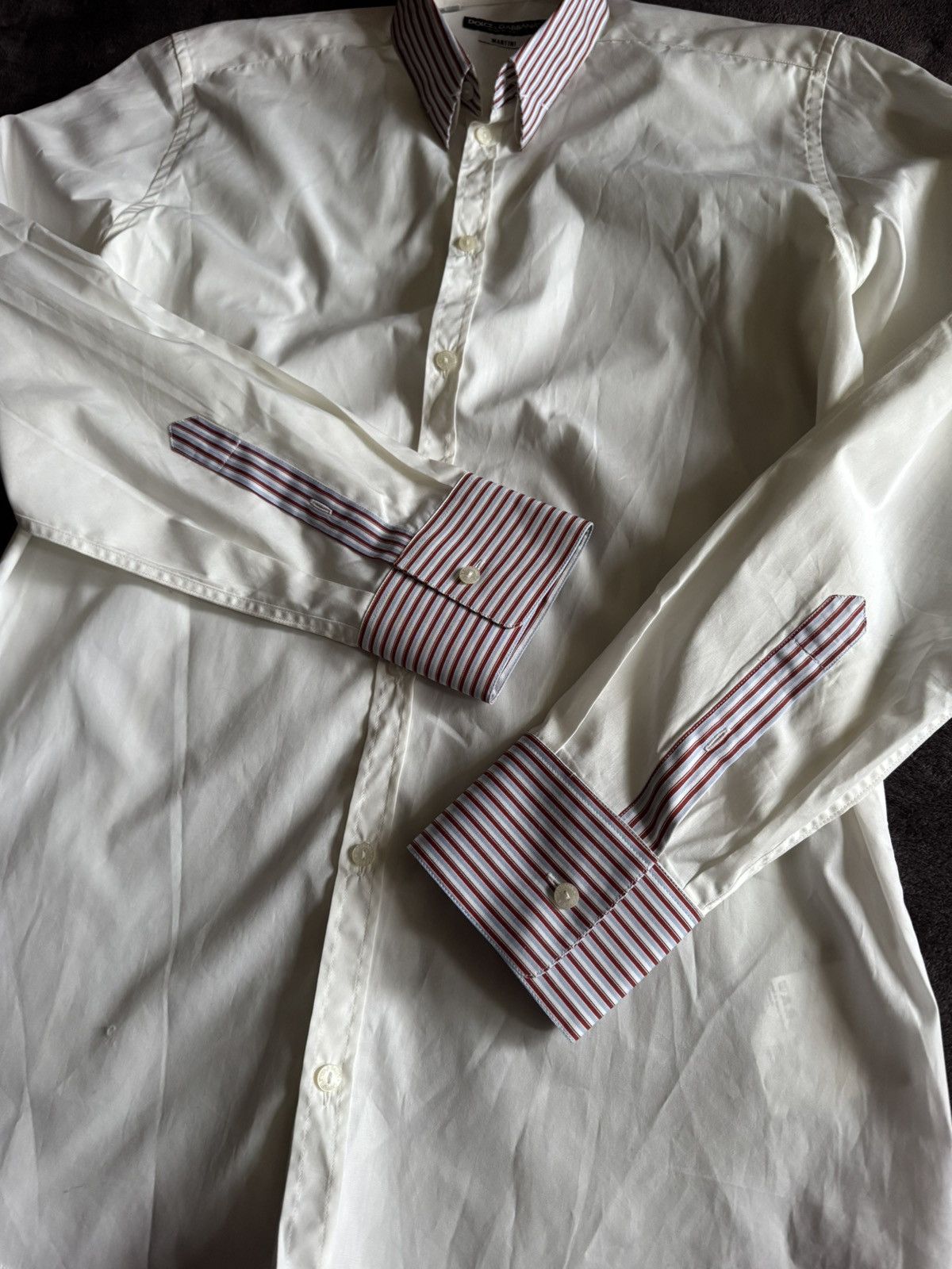 Dolce & Gabbana Dolce Gabbana luxury white martini shirt Size US M / EU 48-50 / 2 - 8 Thumbnail